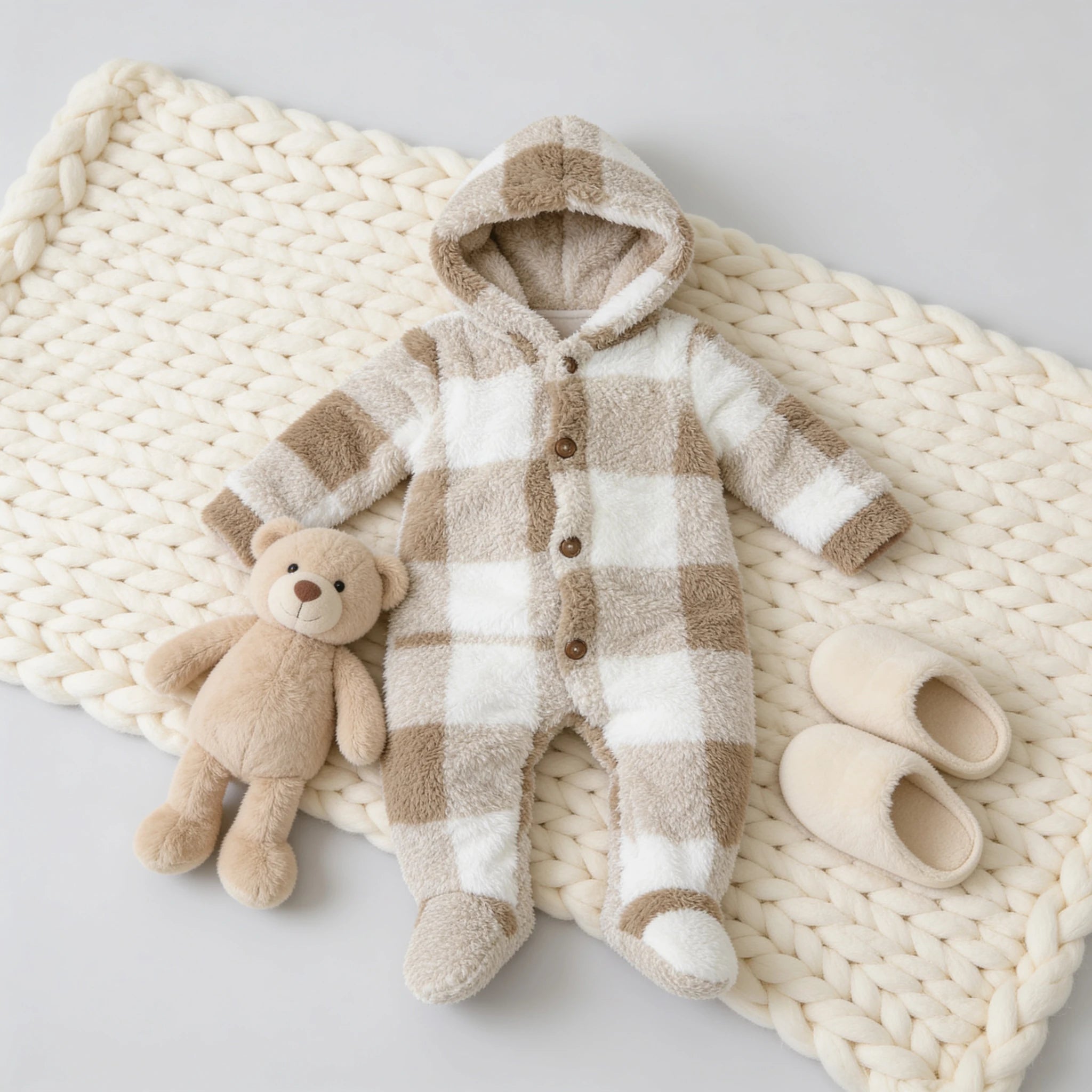 Combinaison Bebe Capuche Fourrure - Beige - Cocon