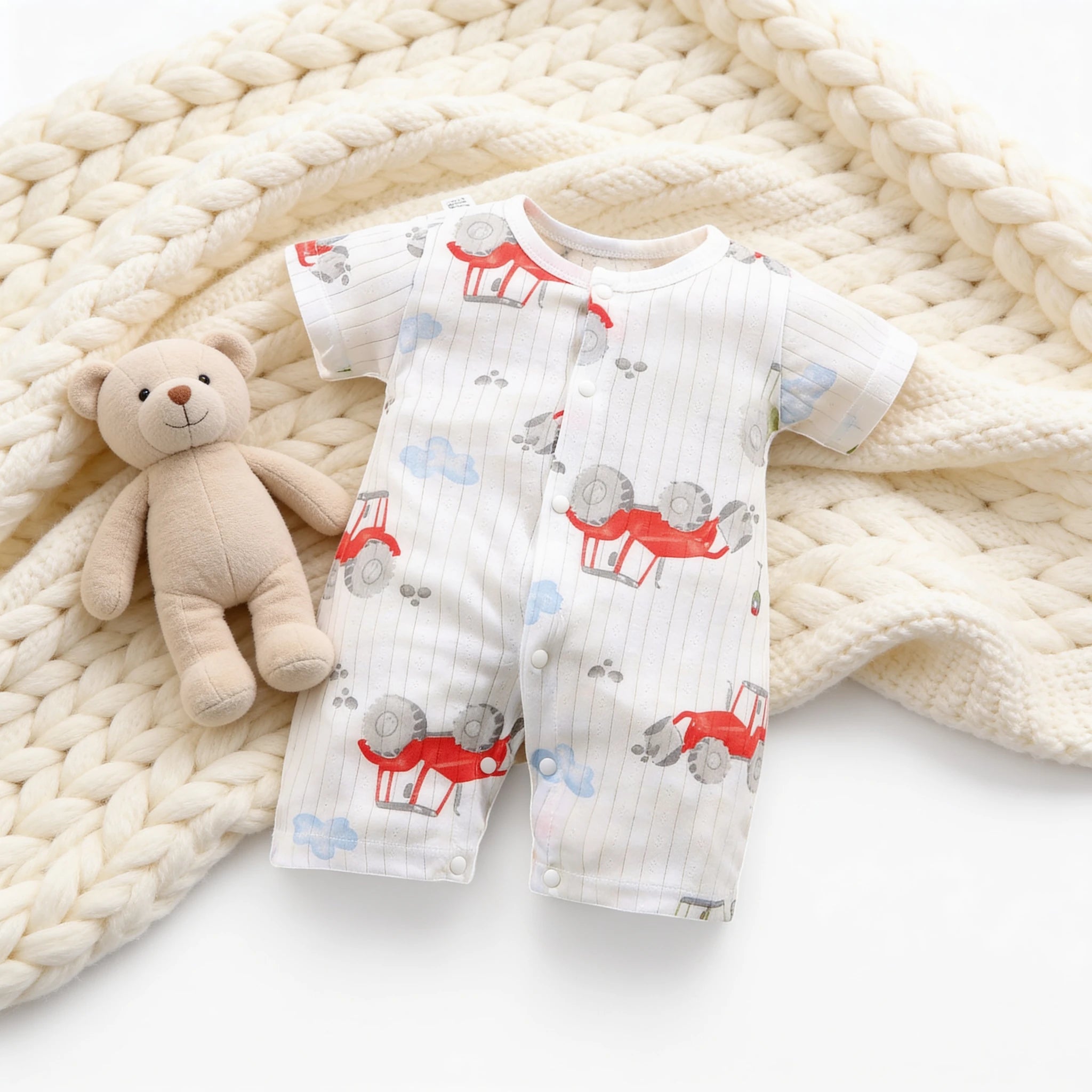 Combinaison Legere Bebe BTP - Tracteurs - Cocon