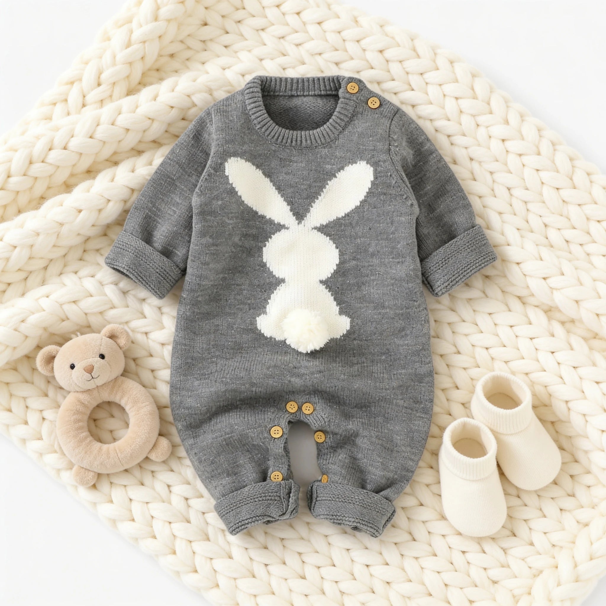 Combinaison Bébé Lapin - Noir - Cocon