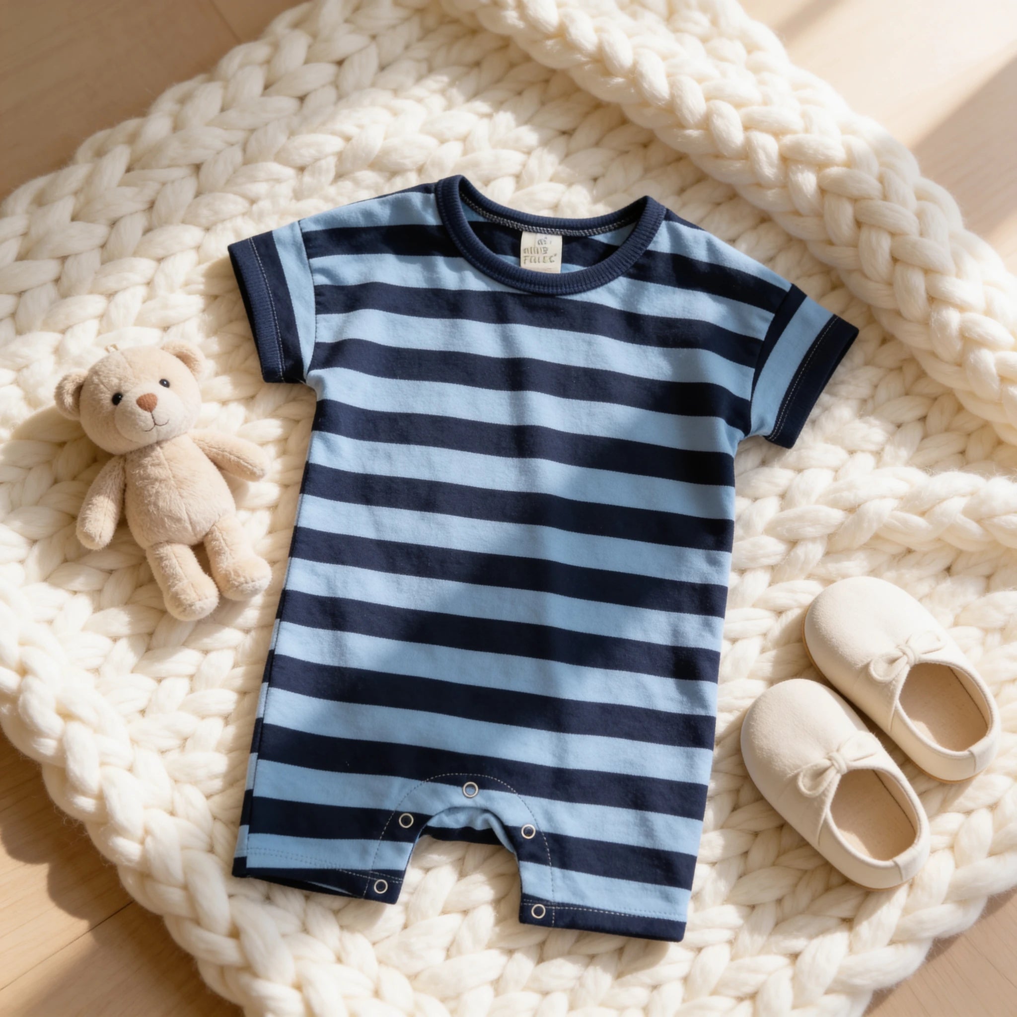 Combinaison Mariniere Bebe - Bleu Marine - Cocon