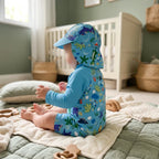 Combinaison Dinosaure Bebe - Bleu - Porté
