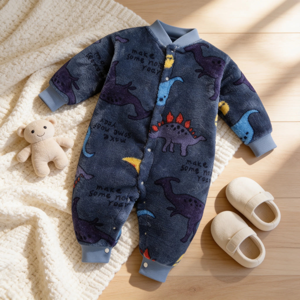 Combinaison Moumoute Bebe Dinosaure - Dinosaure Bleu - Cocon
