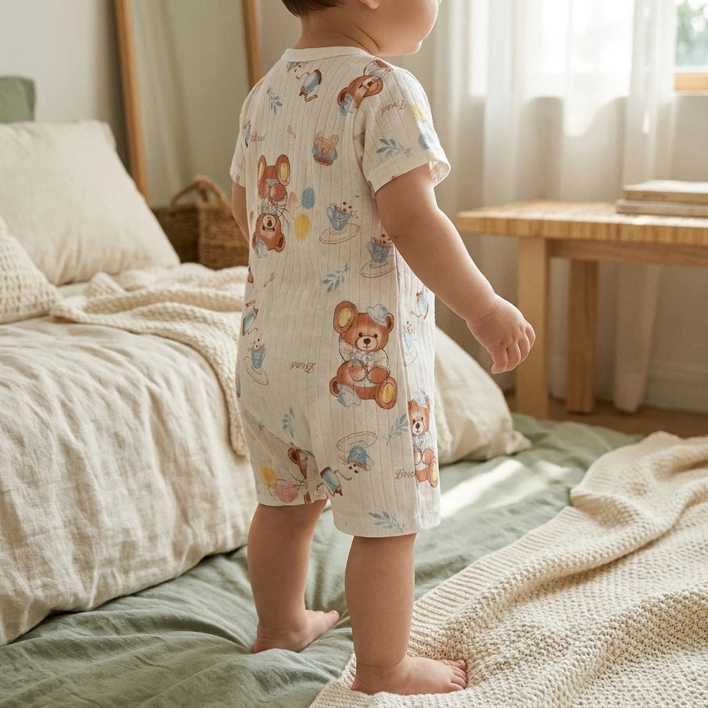 Combinaison Legere Bebe - Nounours - Porté