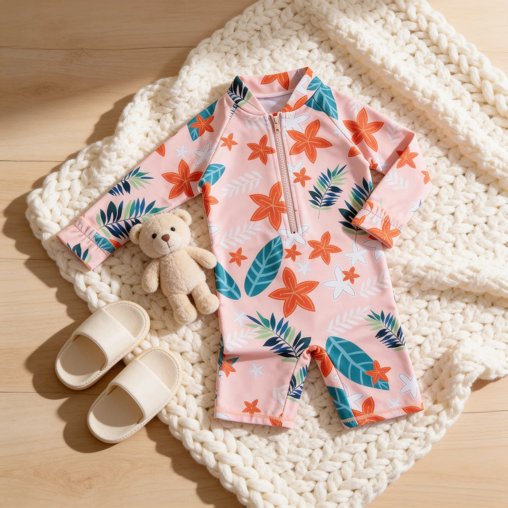 Combinaison Bebe Nageur - Fleurs - Cocon
