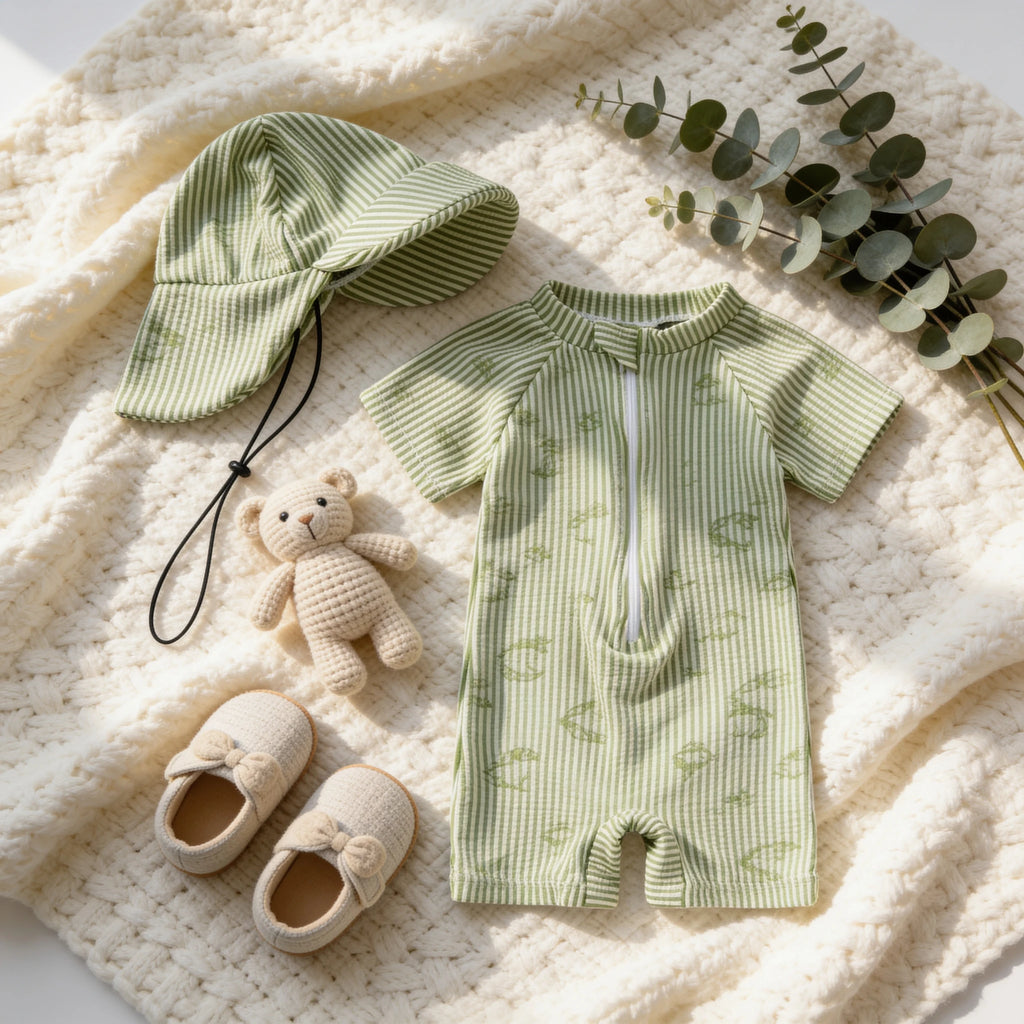 Combinaison Anti UV Bébé Garçon - Vert - Cocon