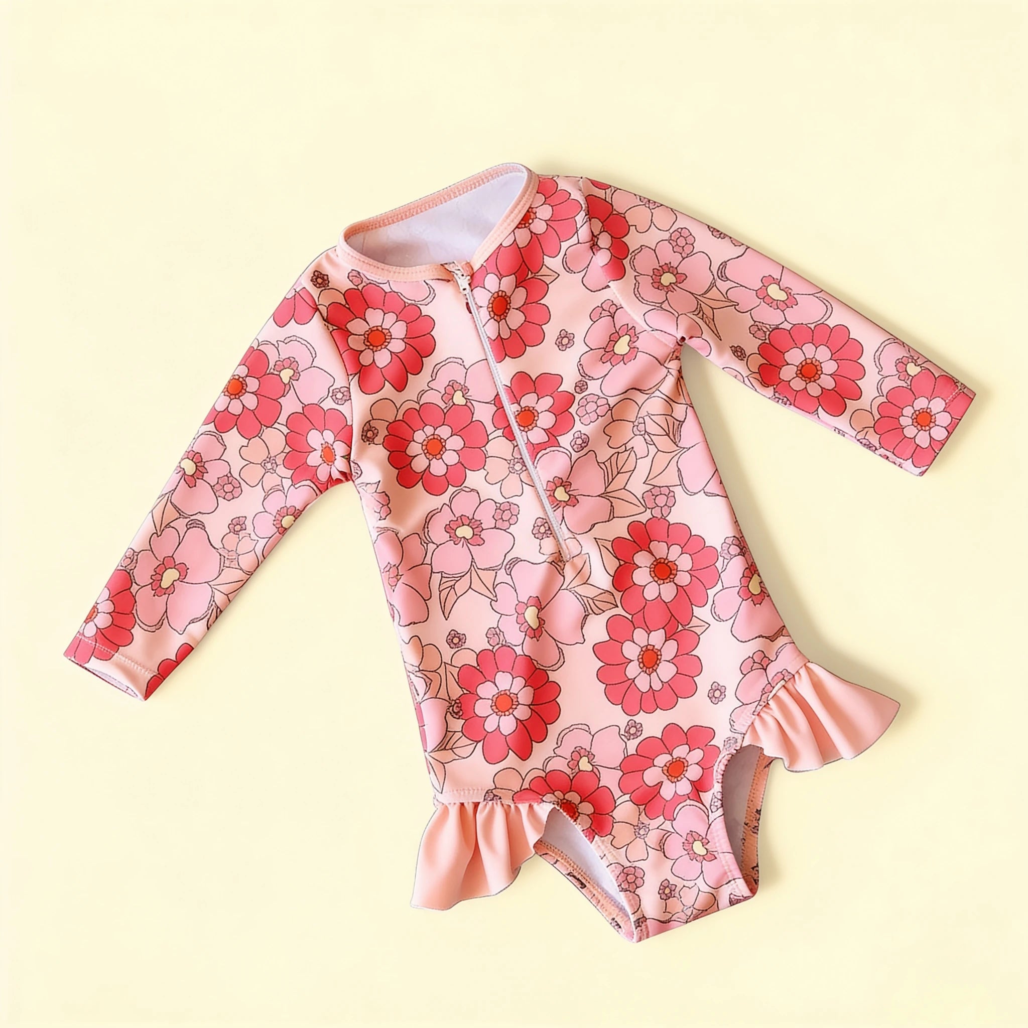 Combinaison De Bain Bebe - Fleur - Flat