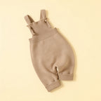 Combinaison Bebe Tricot Salopette - Marron - Flat