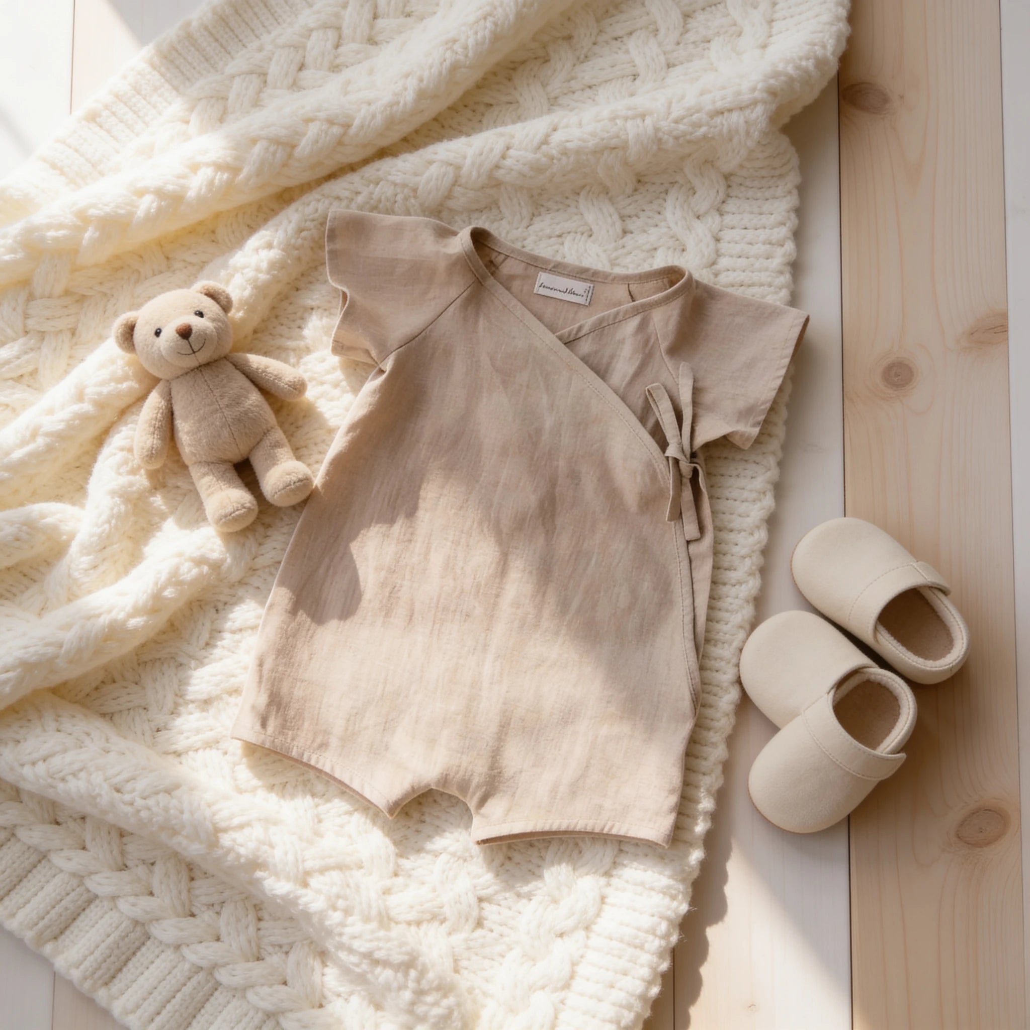 Combinaison Lin Bebe - Beige - Cocon