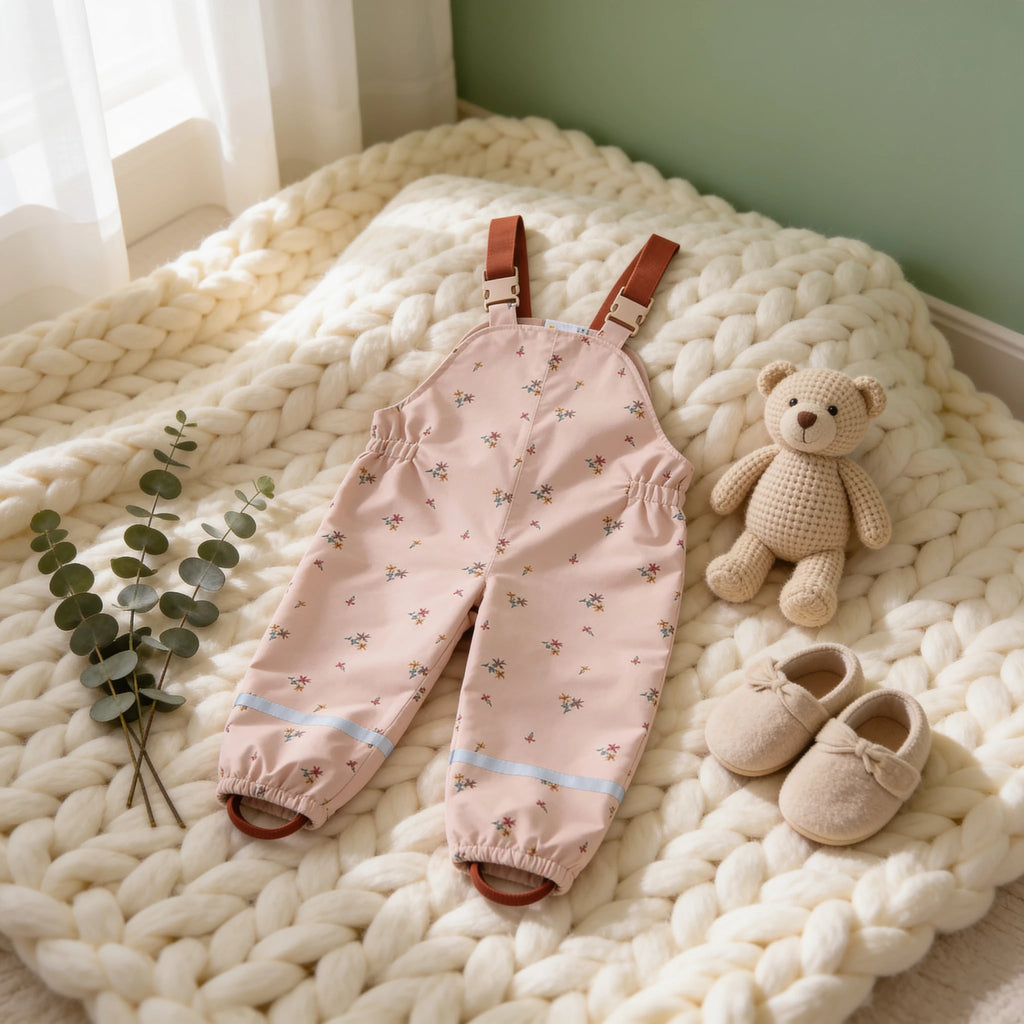 Combinaison Pluie Bebe Bretelles - Rose - Cocon