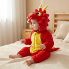Combinaison Deguisement Bebe Dragon - Dragon Rouge - Porté