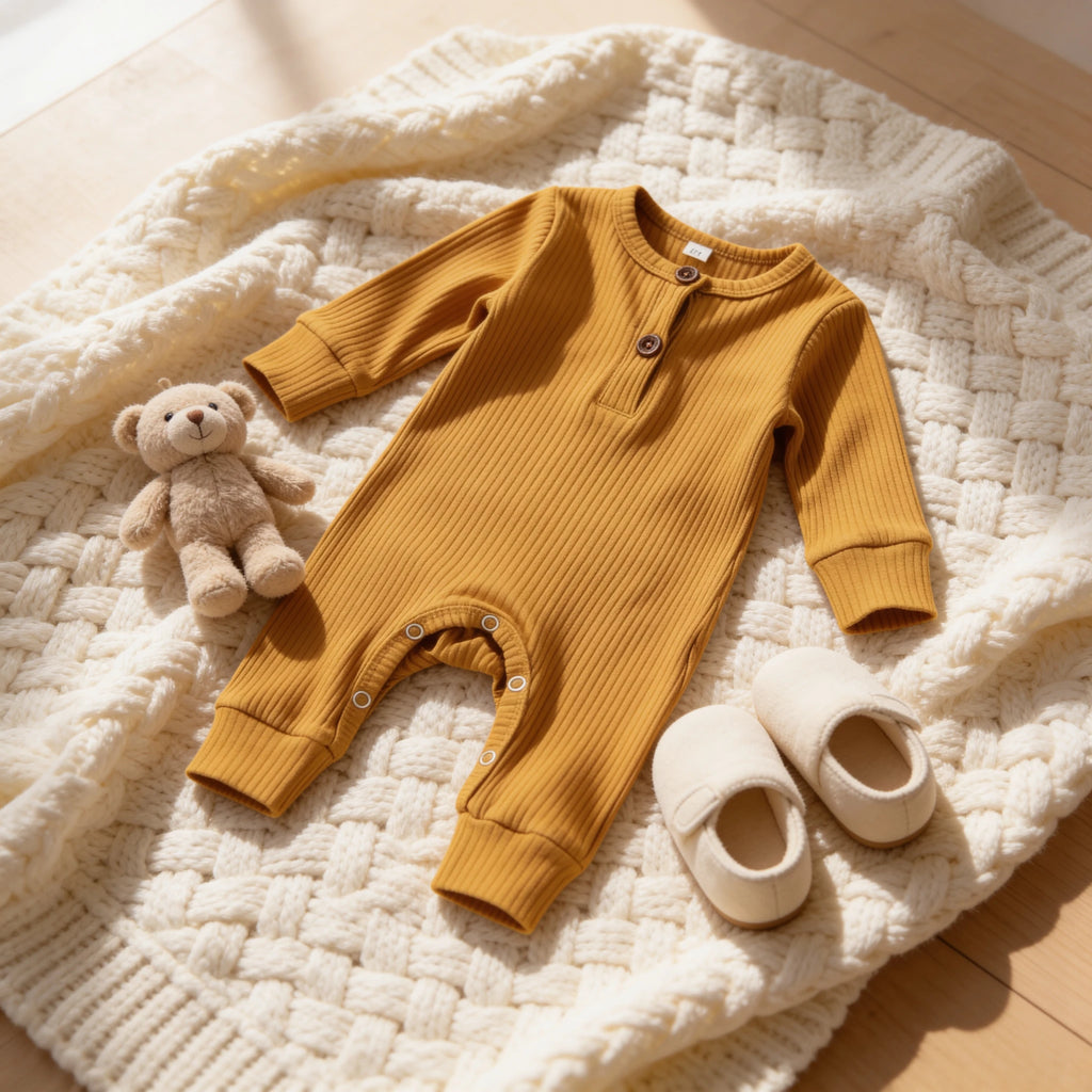 Combinaison Bébé Interieur Coton - Jaune - Cocon