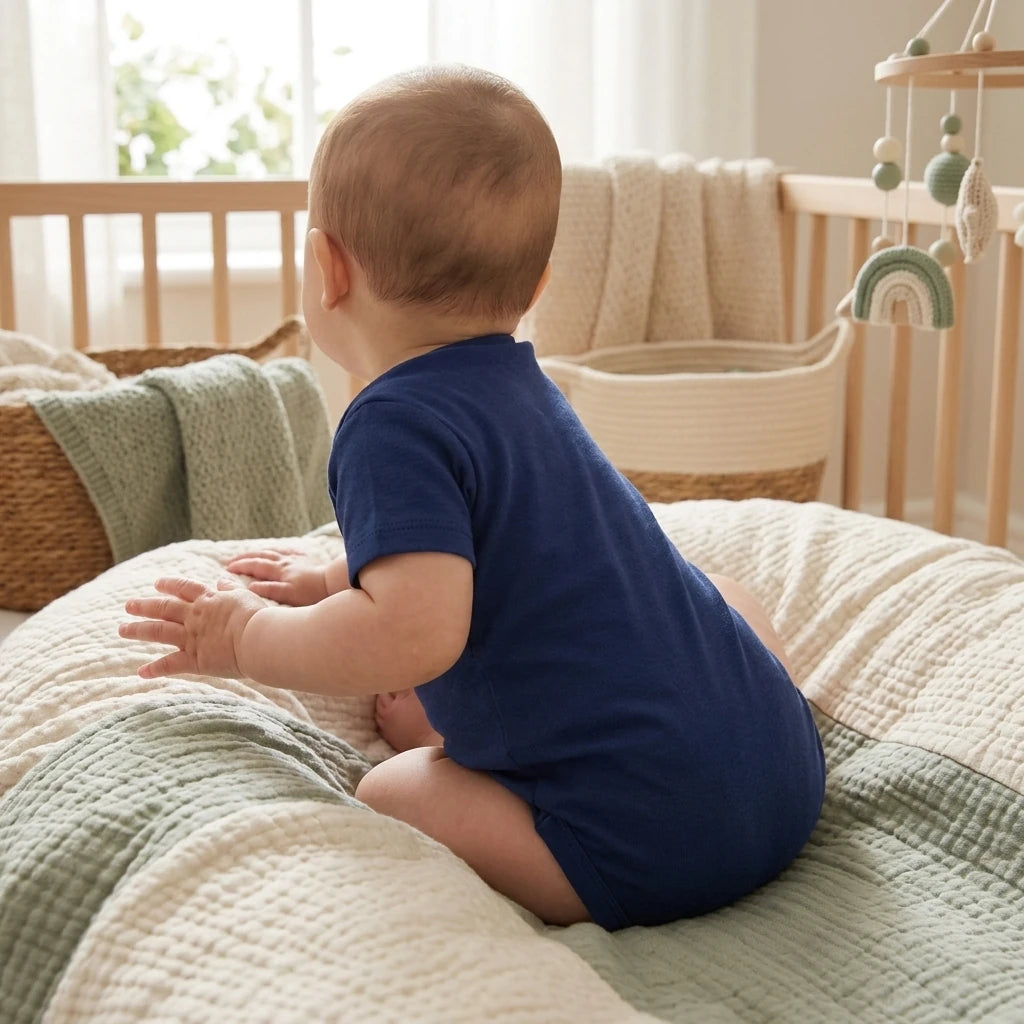 Combinaison Bebe Bleu Foncé x3 - x3 - Porté