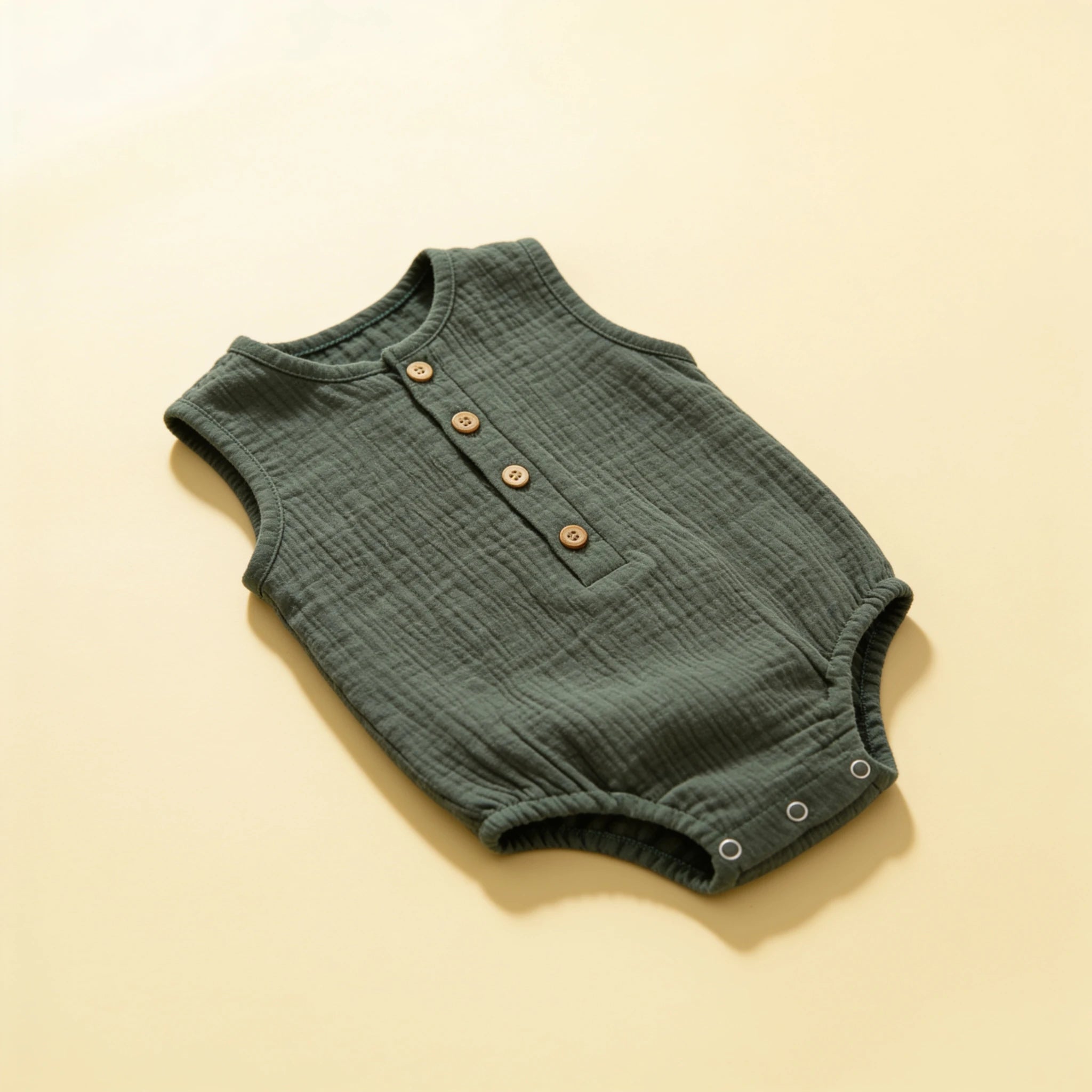 Combinaison Sans Manche Bebe - Vert - Flat
