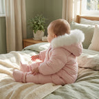 Combinaison Ski Bebe Fille - Rose - Porté