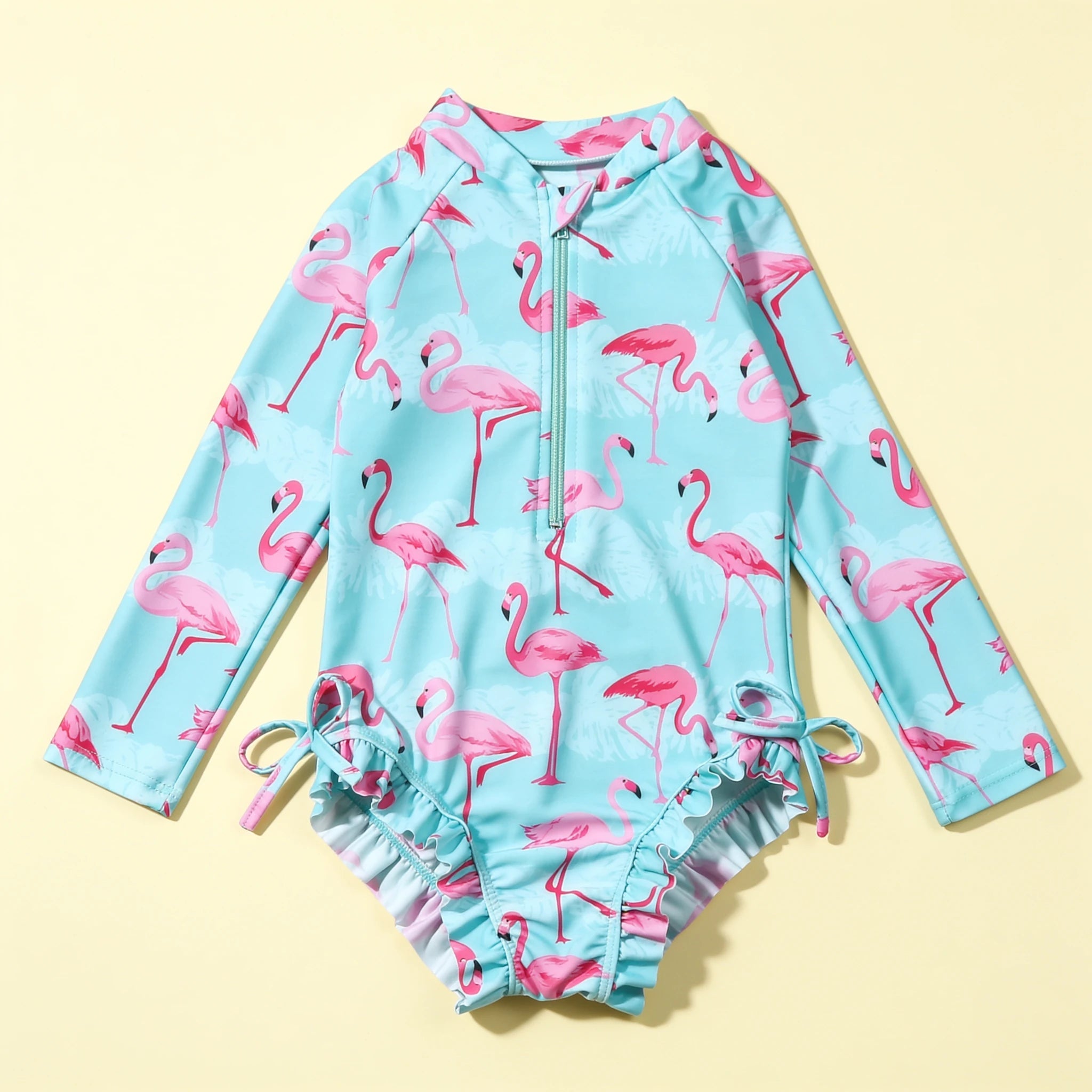 Combinaison Flamant Rose Bebe - produit - Flat