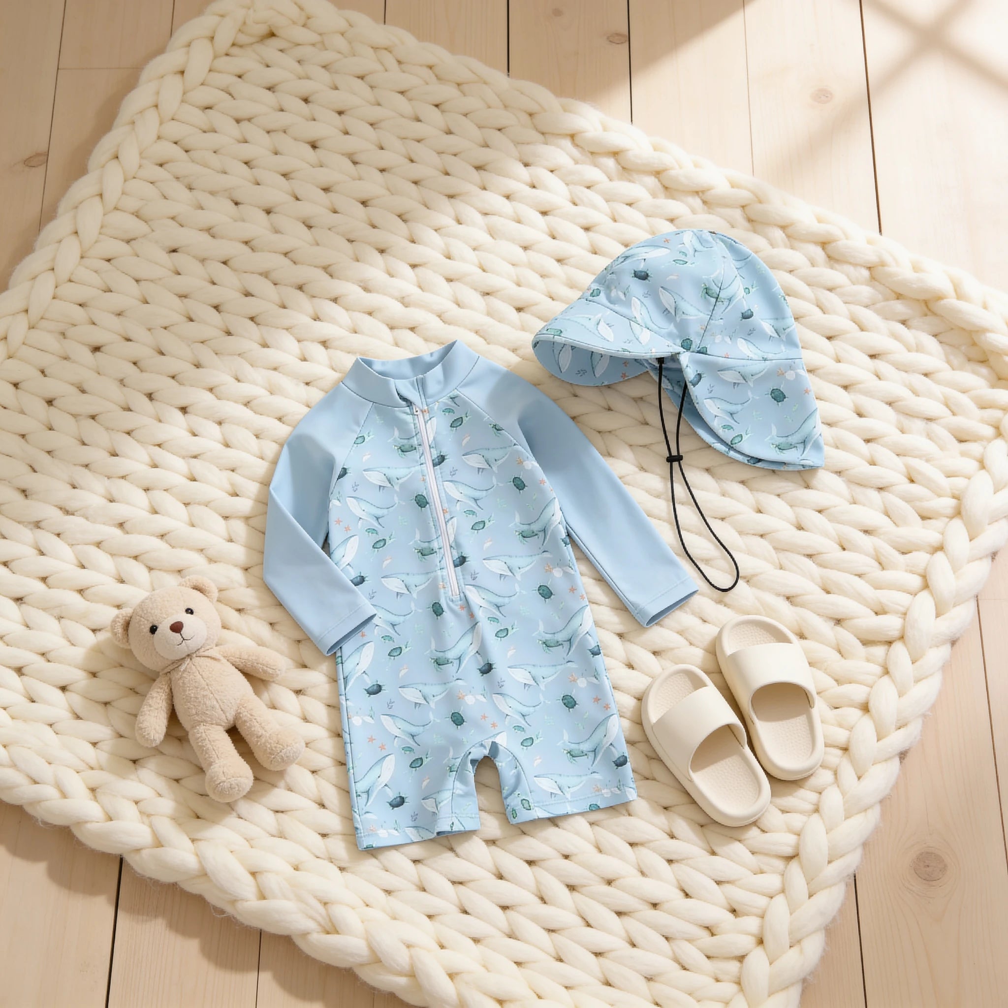 Combinaison Baignade Bebe Baleine - Bleu - Cocon