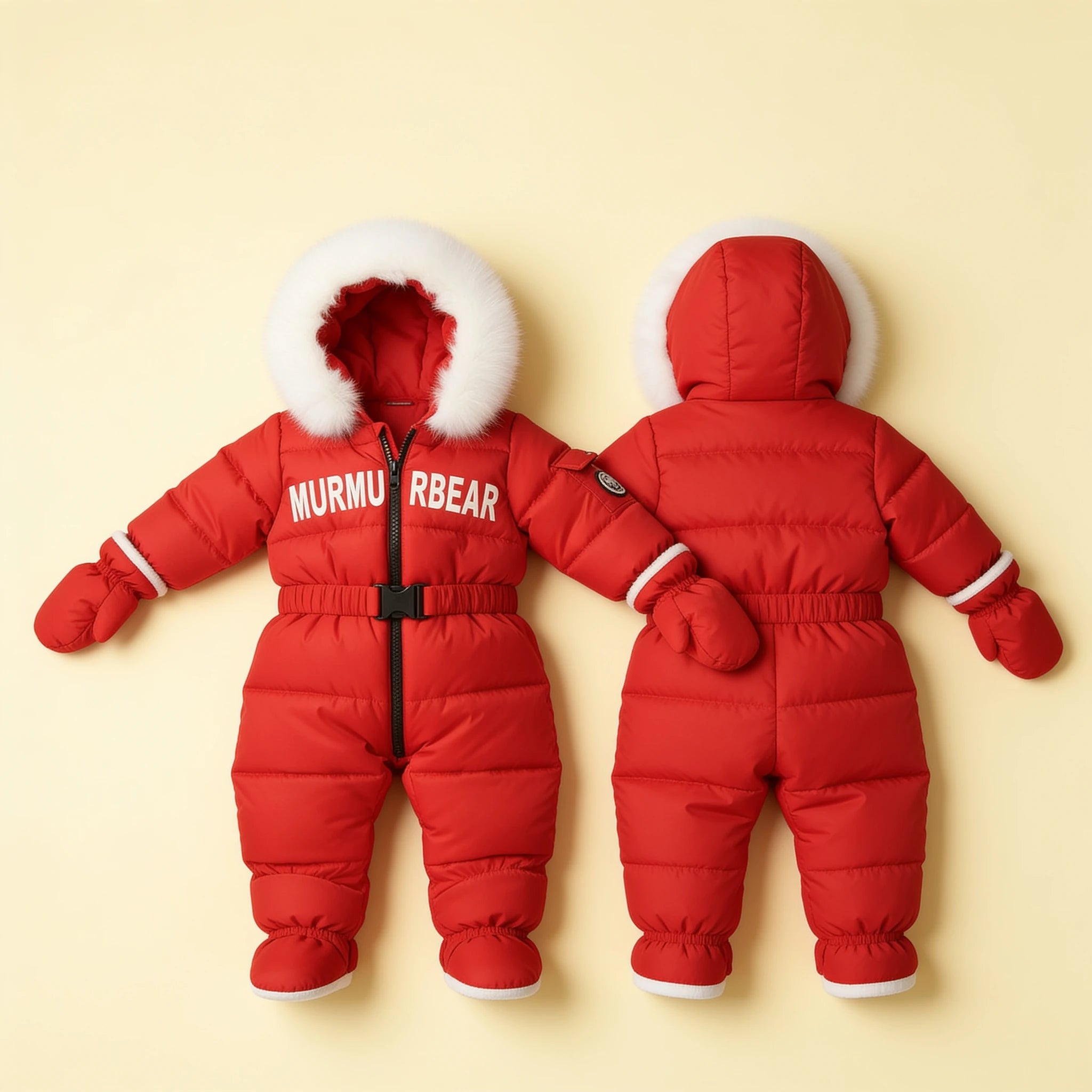Combinaison Doudoune Bebe - Rouge - Flat