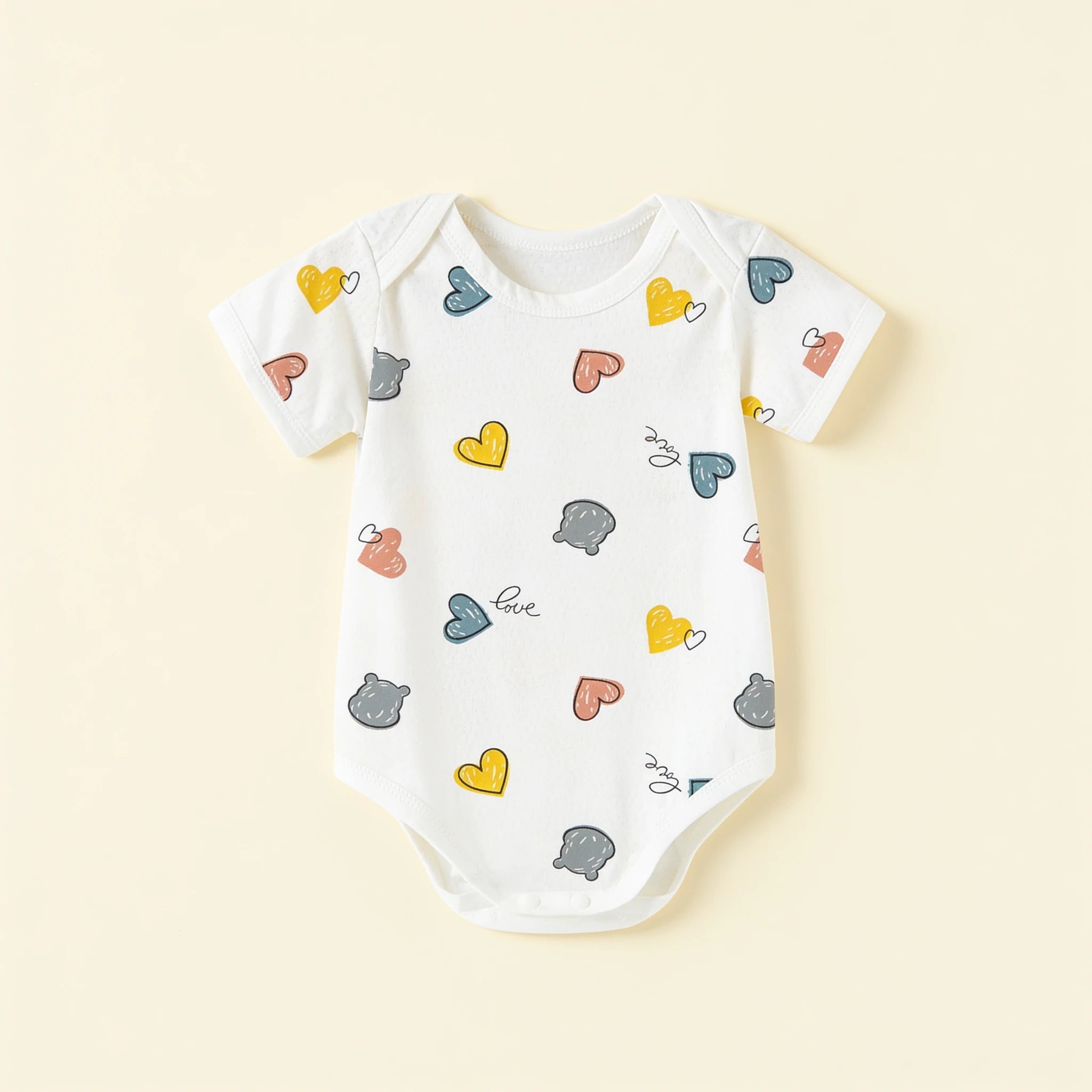 Combinaison Bebe Naissance - Coeurs - Flat