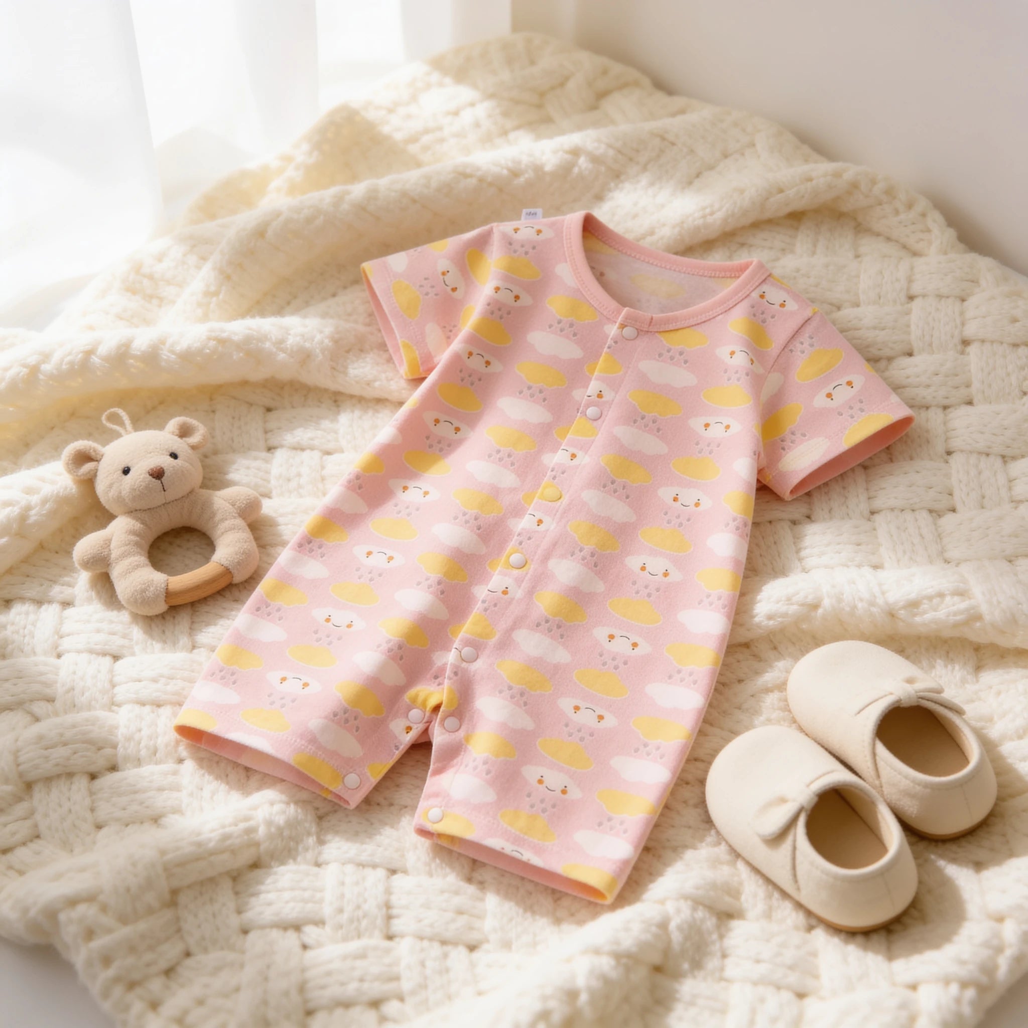 Combinaison Pyjama Bebe Nature - Nuages - Cocon
