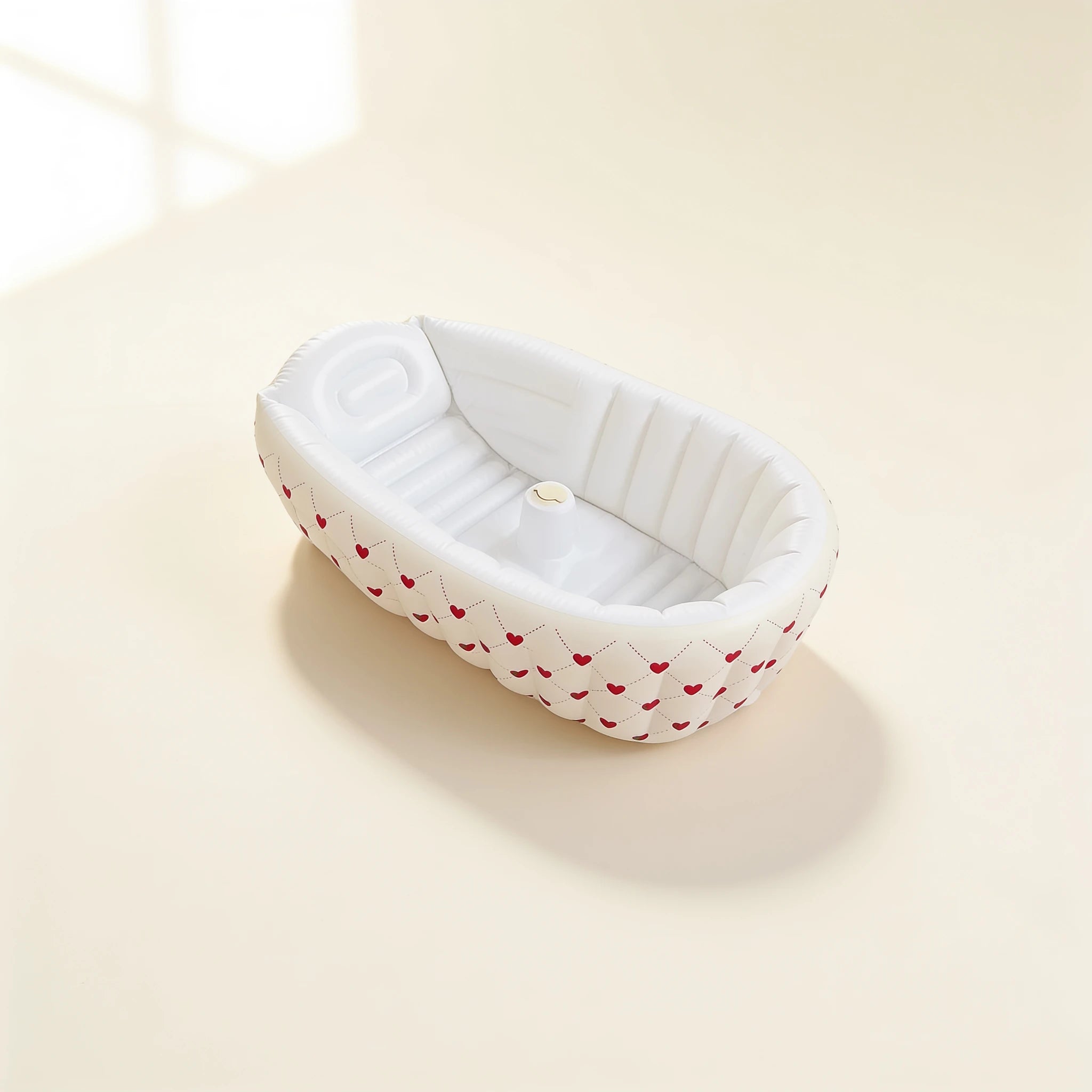 Baignoire bébé gonflable antidérapante Nounours – coloris Coeurs