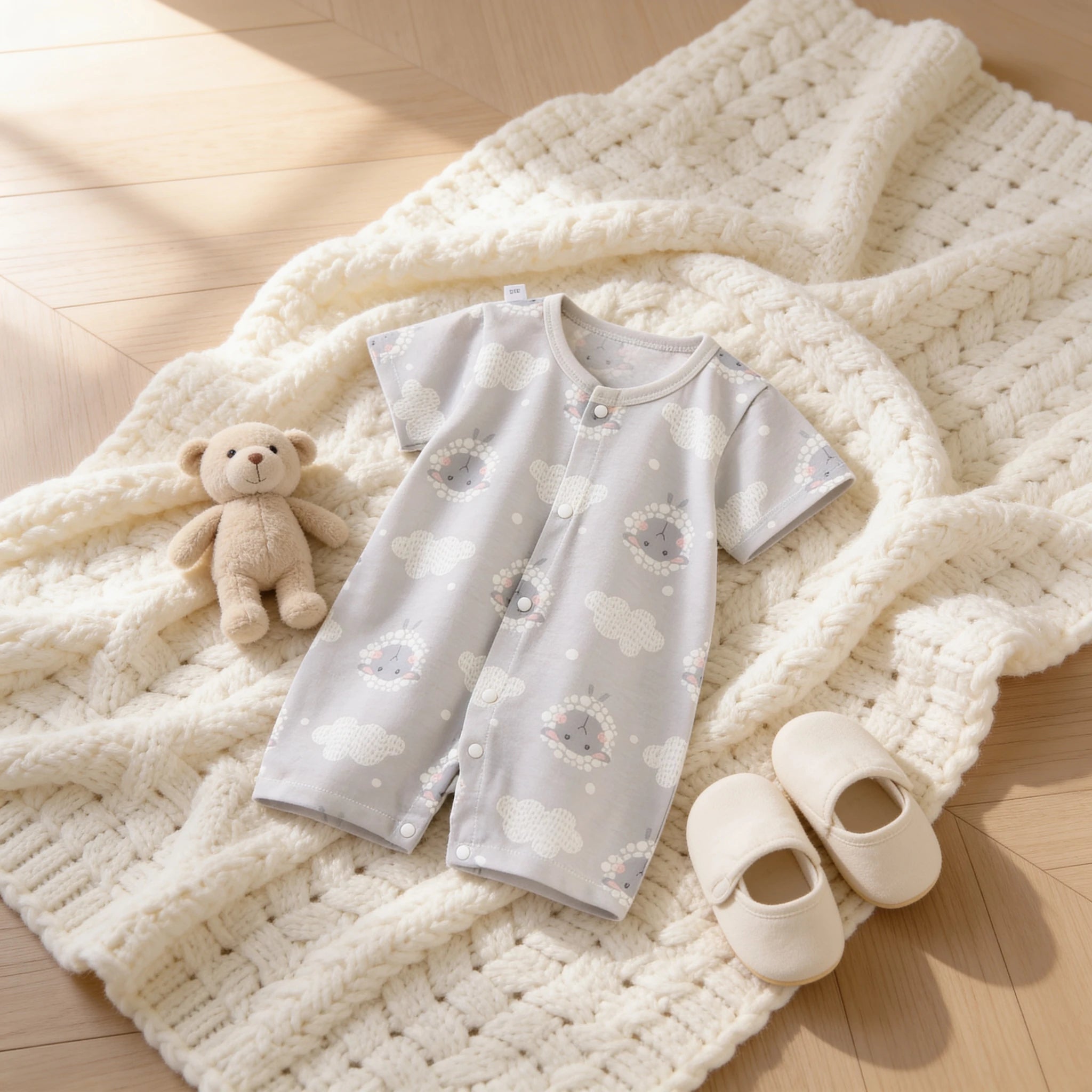 Combinaison Pyjama Bebe Animaux Terrestres - Moutons - Cocon