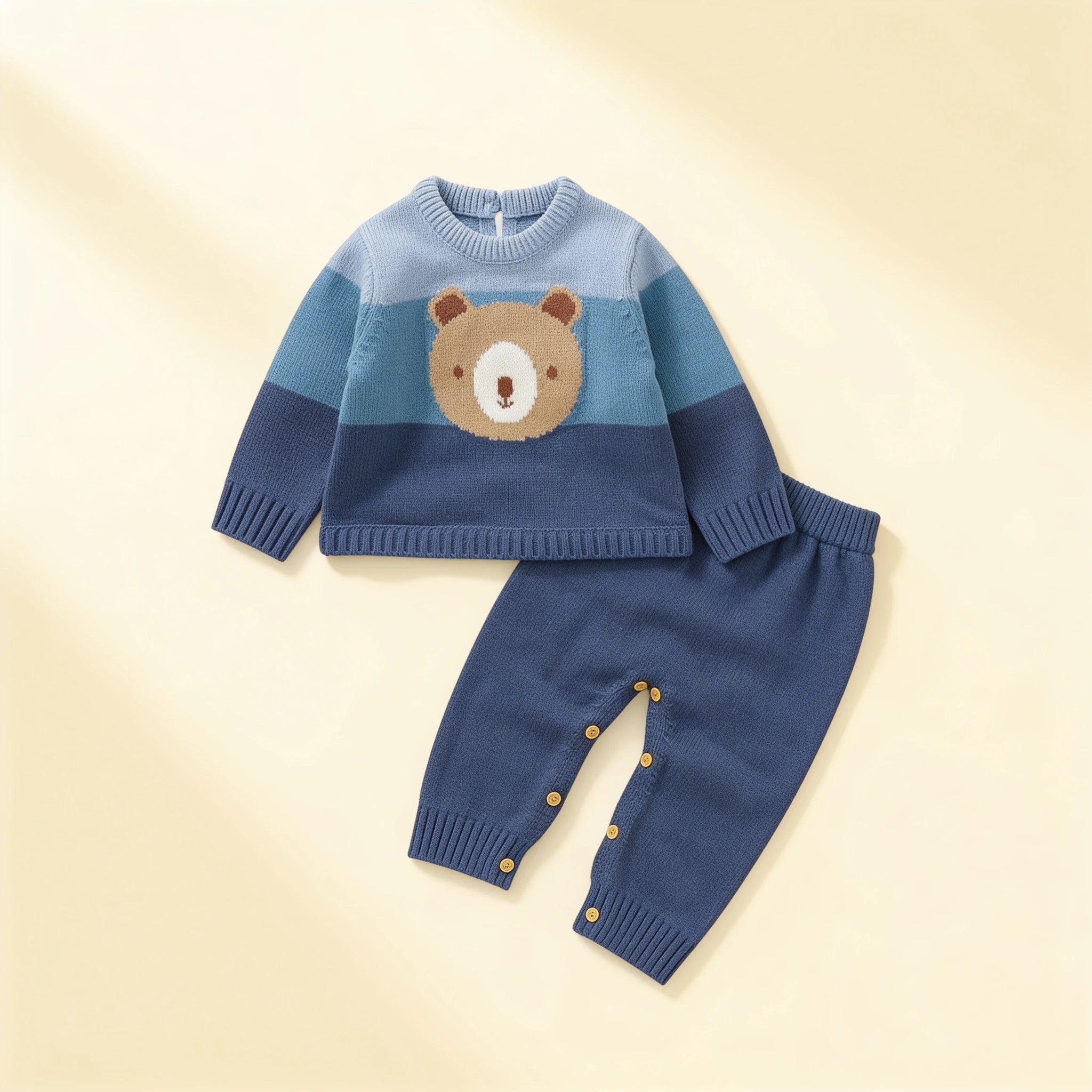 Combinaison Bebe Laine Ourson - produit - Flat