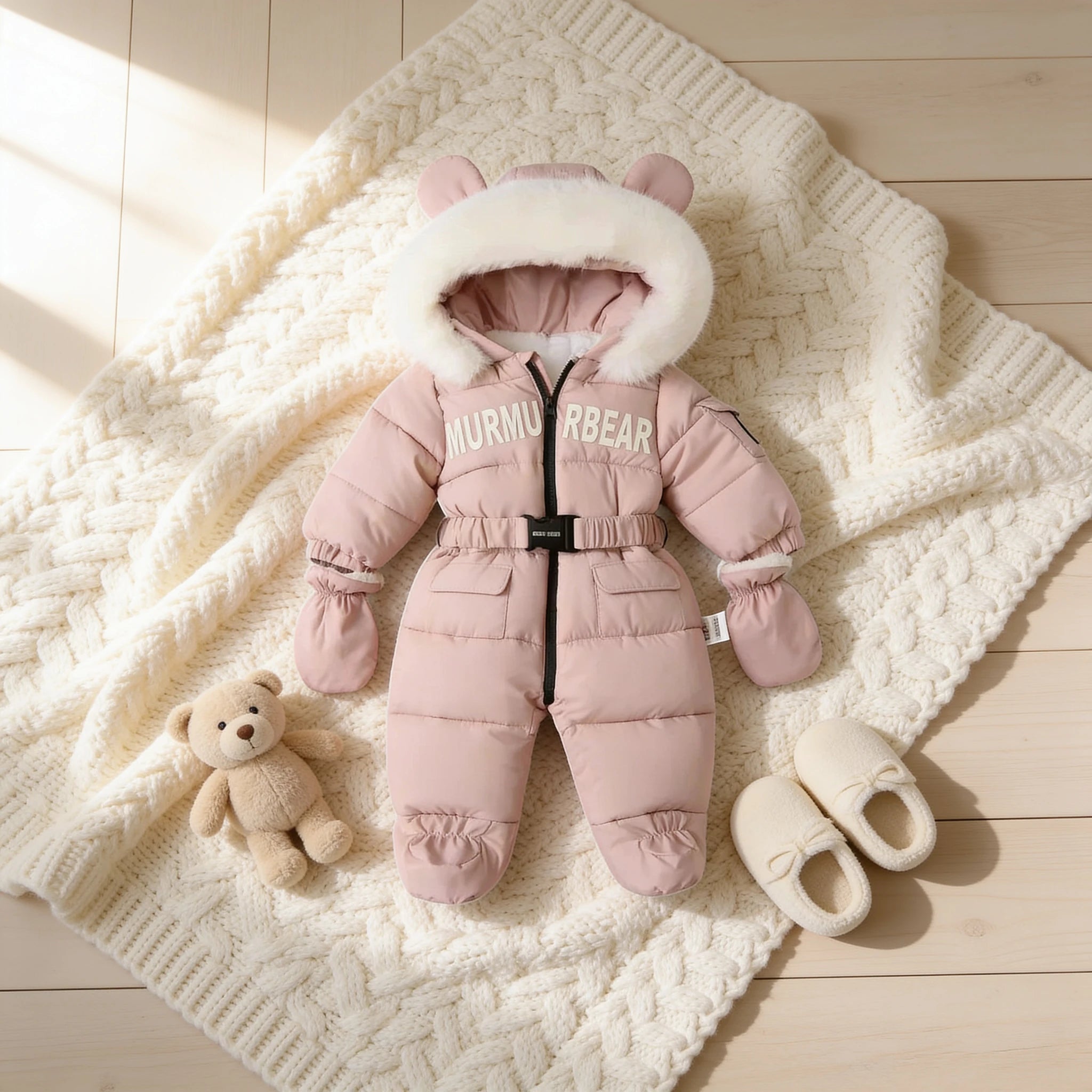Combinaison Doudoune Bebe - Rose - Cocon