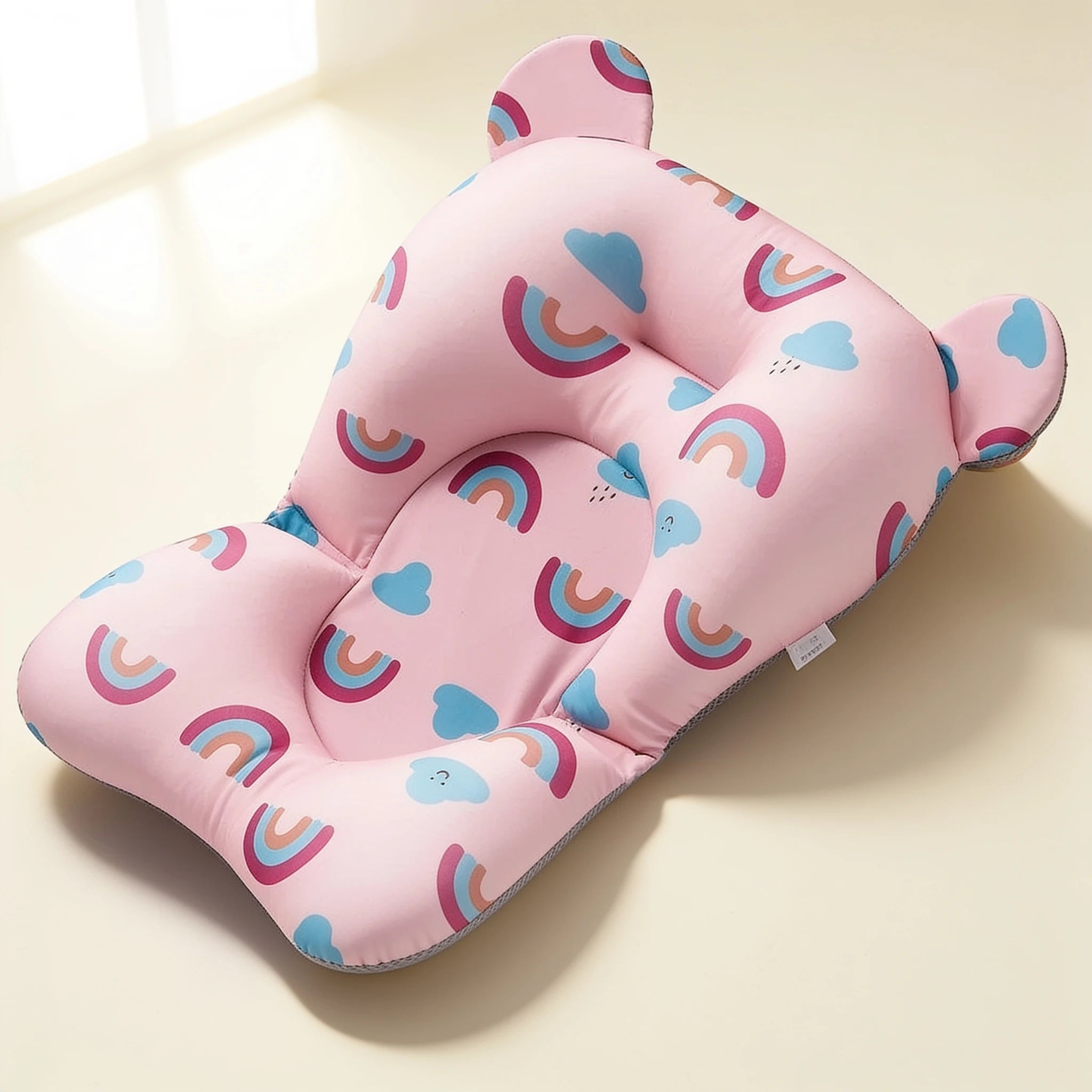 Coussin de baignoire bébé Arc-en-ciel – coloris Ciel Rose