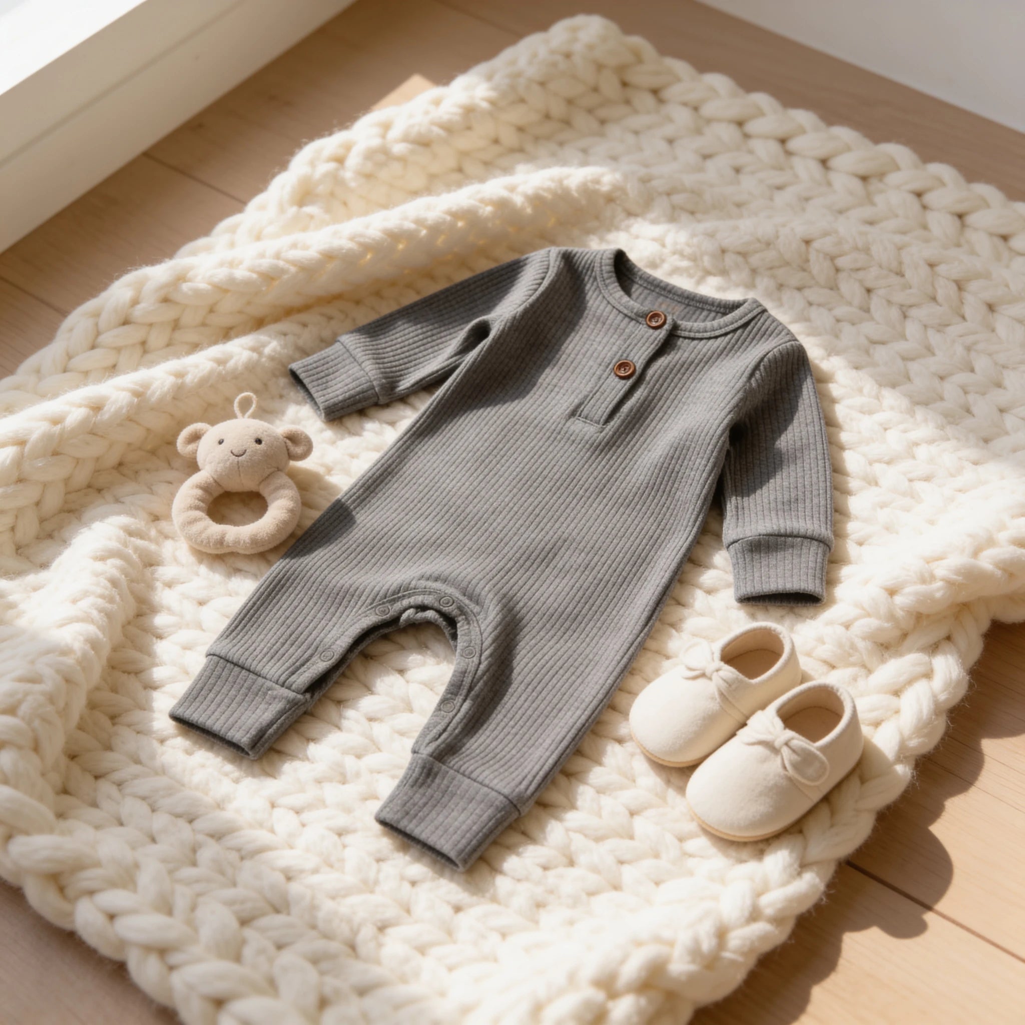 Combinaison Bébé Interieur Coton - Noir - Cocon