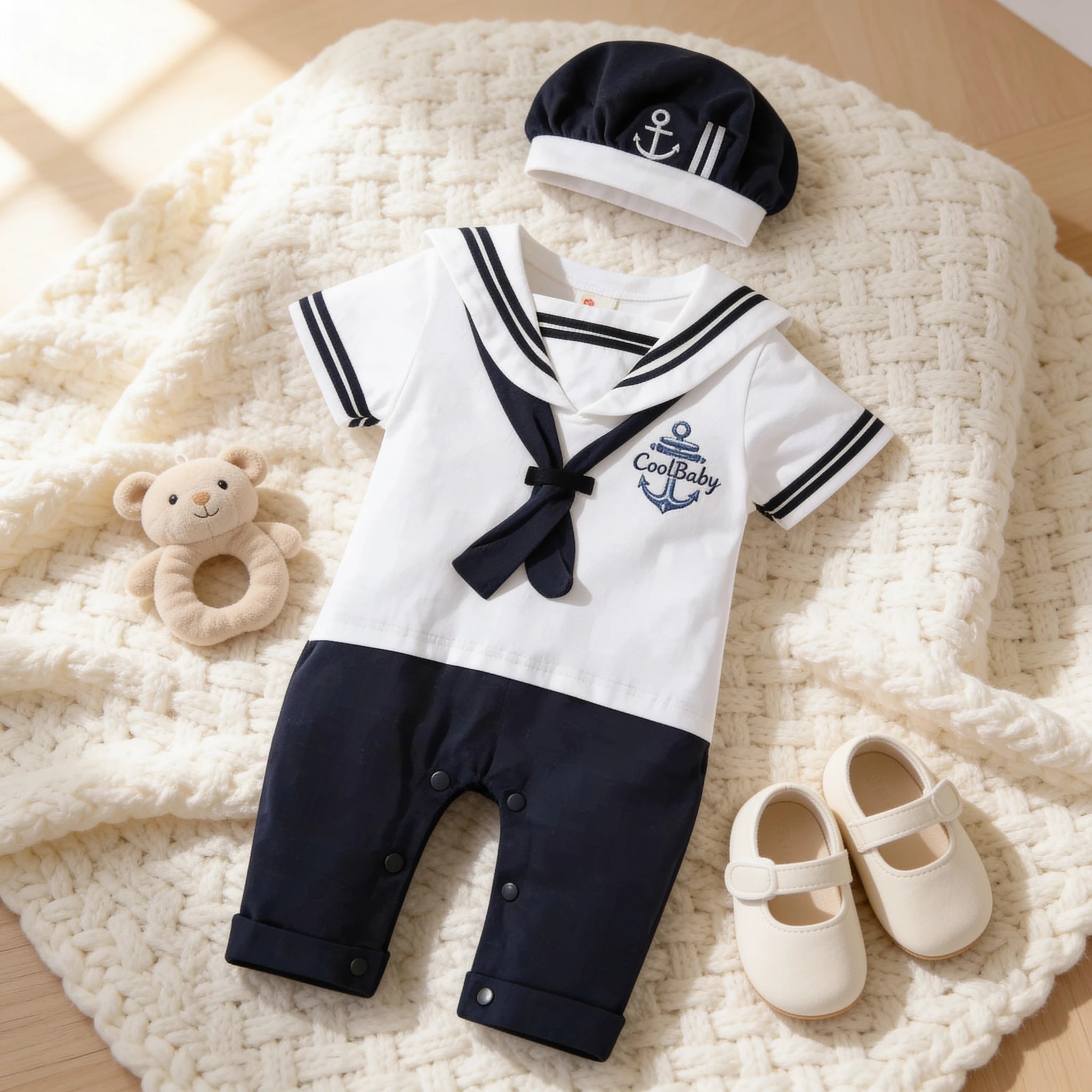 Combinaison Marin Bebe - Blanc - Cocon