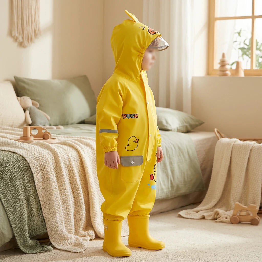 Combinaison Pluie Pour Bebe - Poussin - Porté
