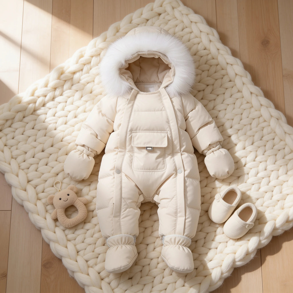 Combinaison Ski Bebe Fille - Beige - Cocon