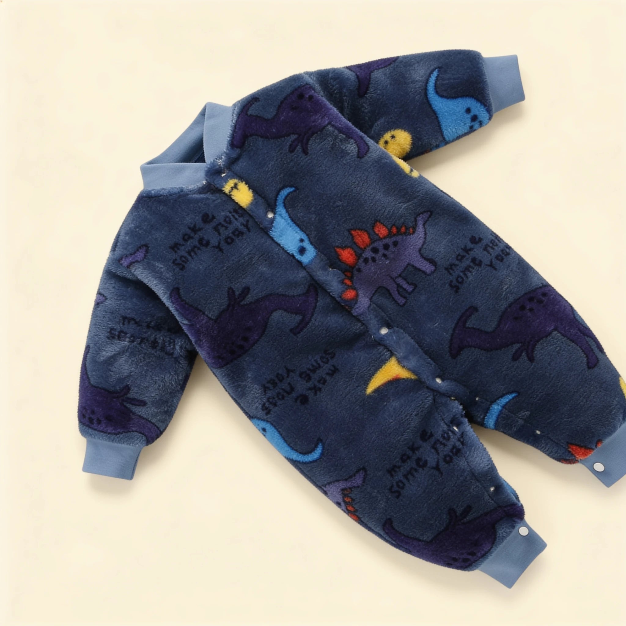 Combinaison Moumoute Bebe Dinosaure - Dinosaure Bleu - Flat