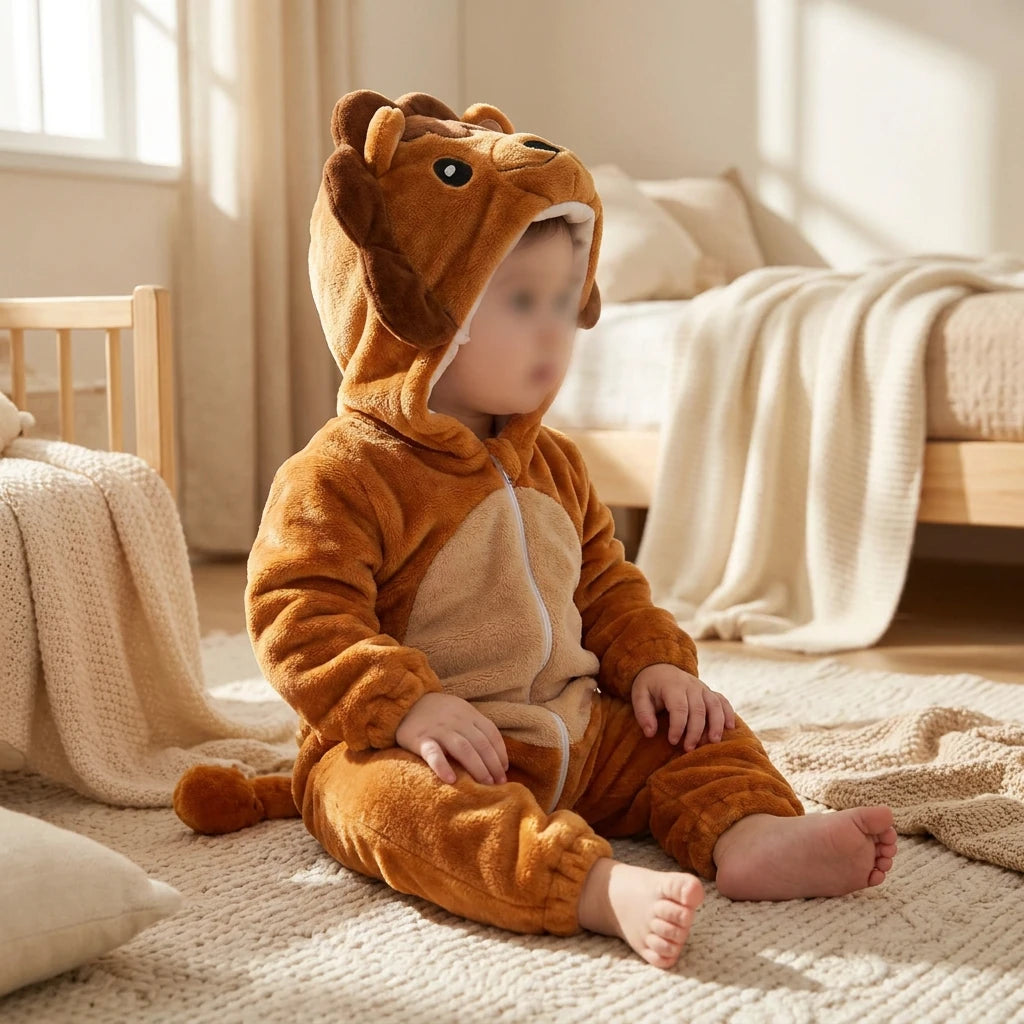 Combinaison Deguisement Bebe Felins - Lion - Porté