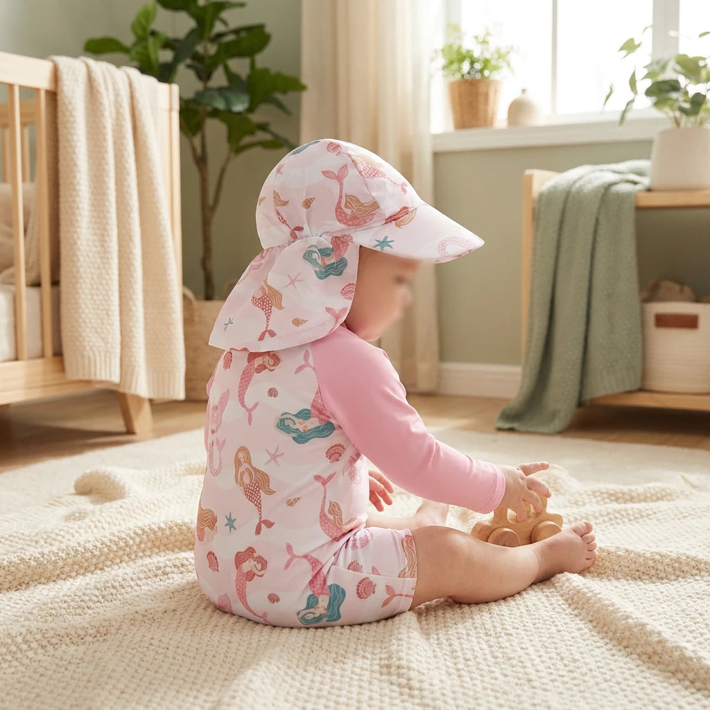 Combinaison Bebe Sirène - Rose - Porté