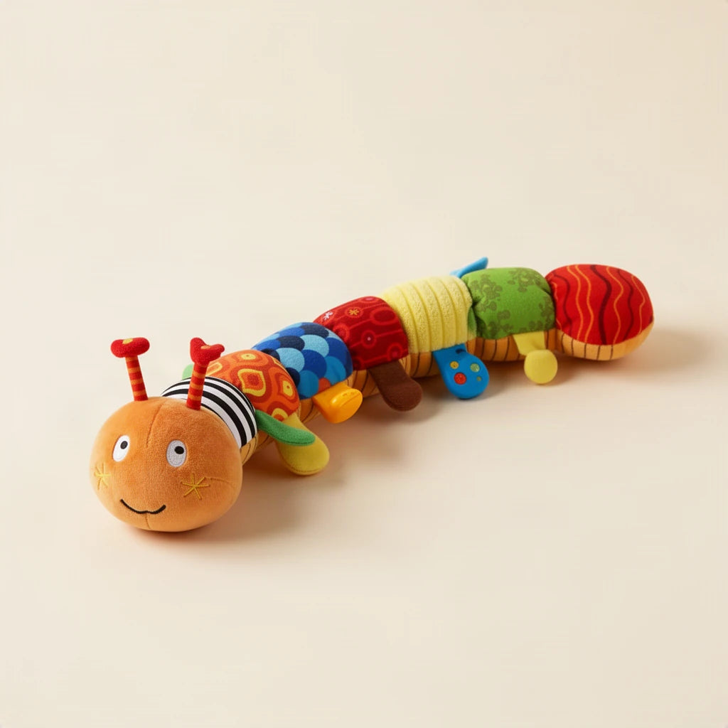 Animal Musical Montessori : modèle chenille orange sur fond clair