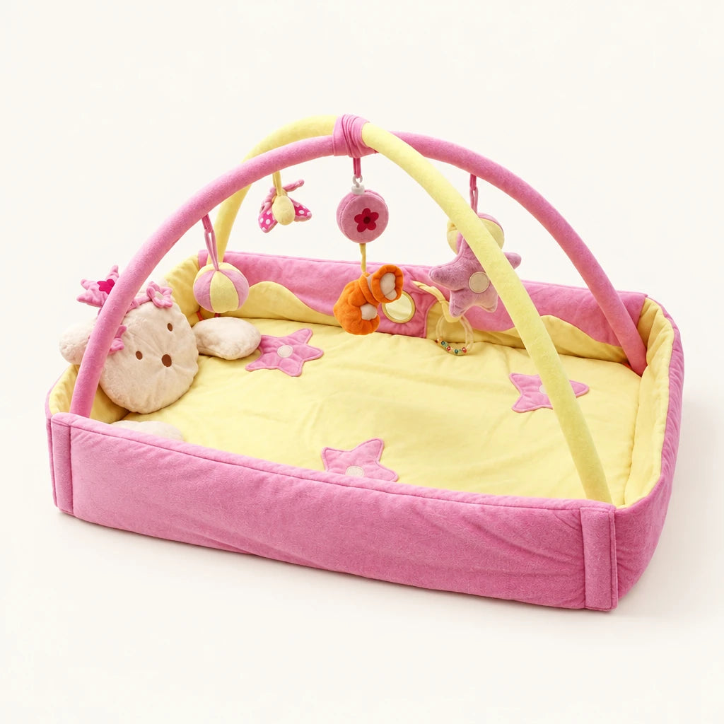 Arche d'Éveil avec Tapis Rectangulaire, coloris rose, sur fond clair