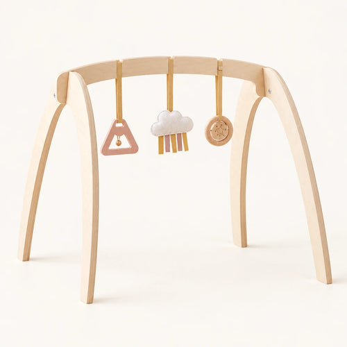 Arche d'éveil en bois - Triple Jouets sur fond clair, vue d’ensemble