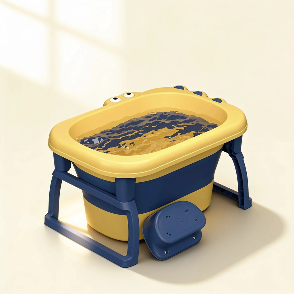 Baignoire bébé pliable 2 en 1 Évolution – coloris Jaune