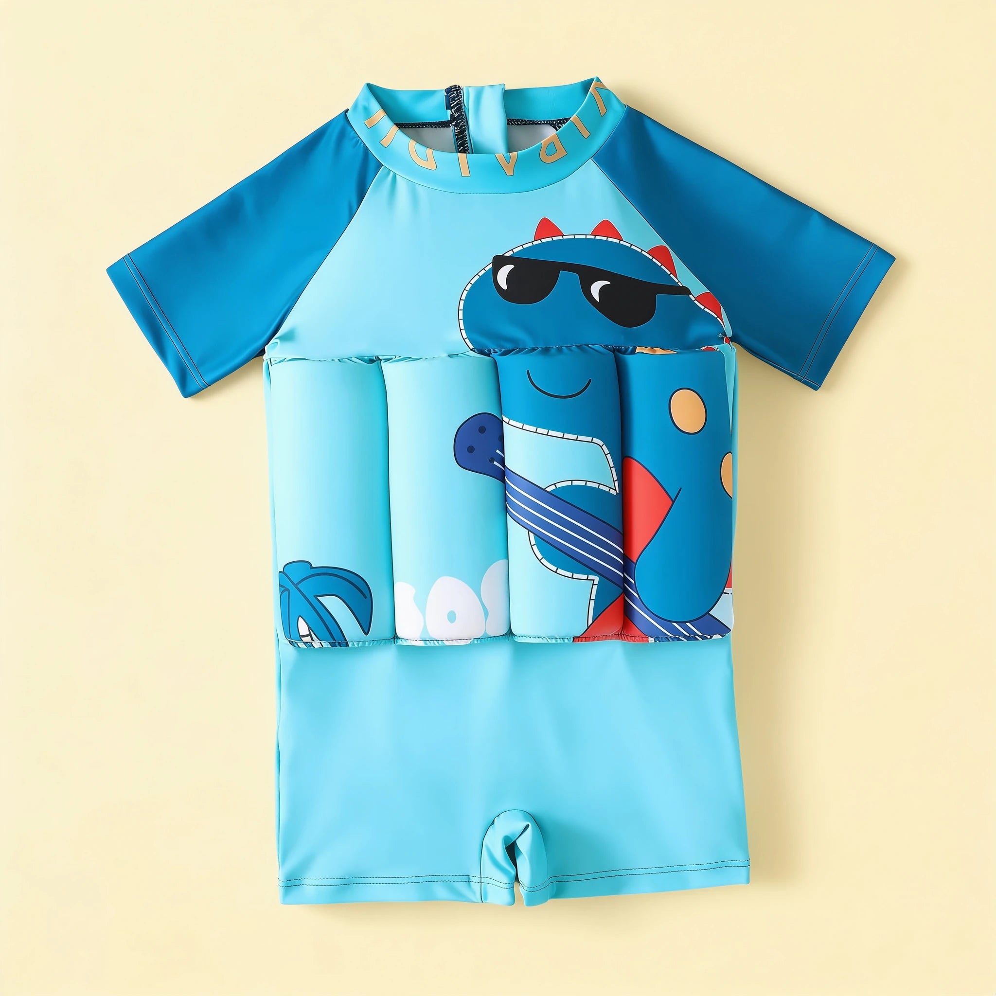 Combinaison Bebe Flottante Dinosaure - Dinosaure Bleu - Flat