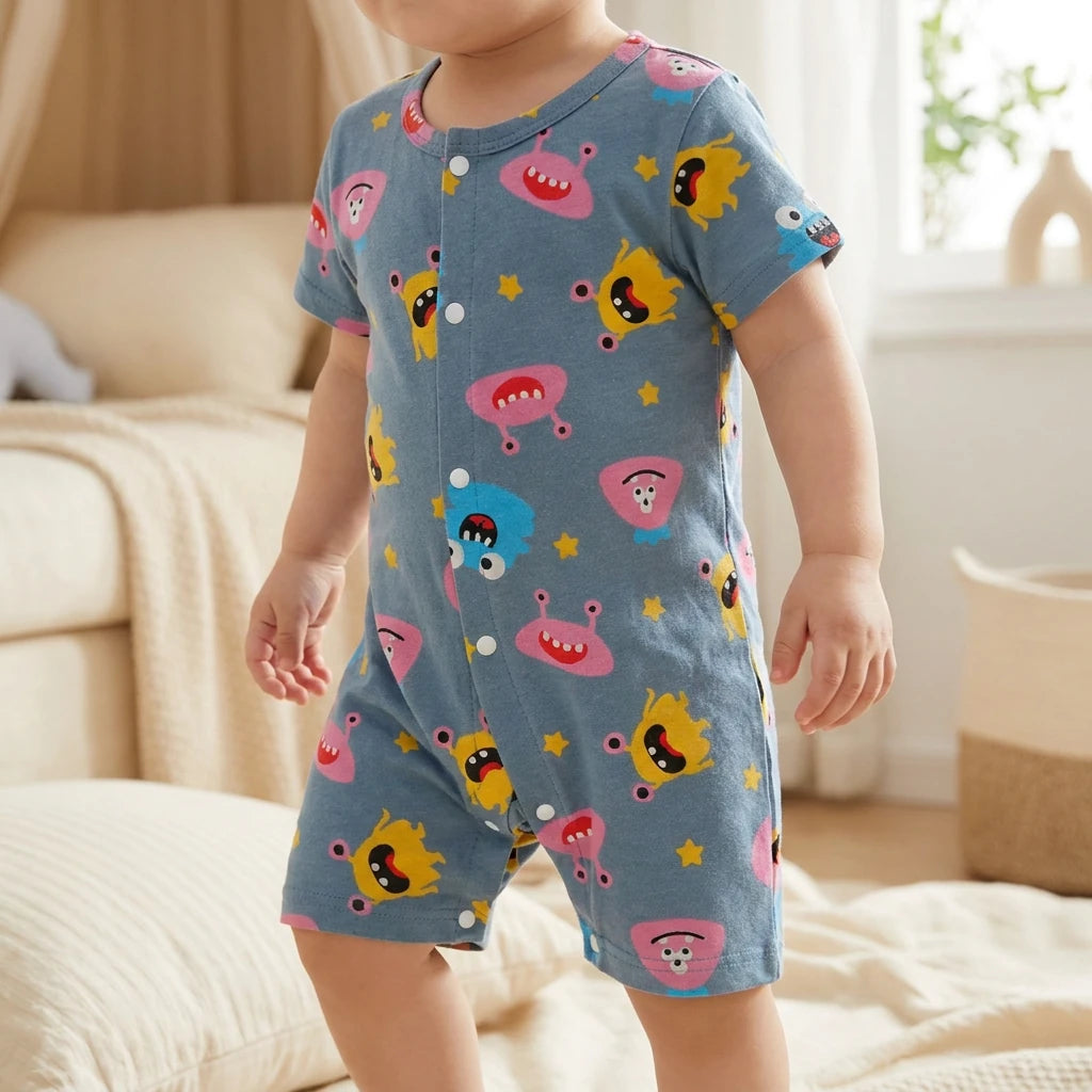 Combinaison Pyjama Bebe - Aliens - Porté