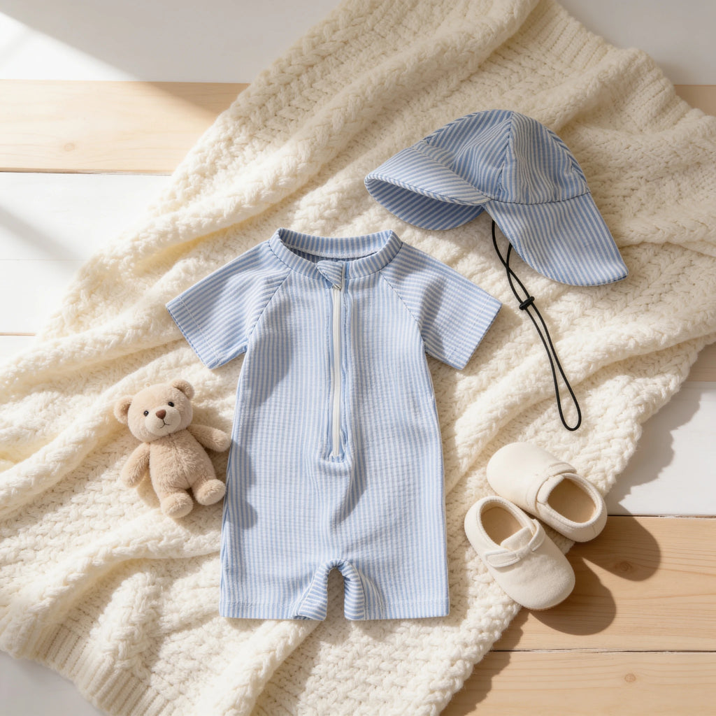 Combinaison Anti UV Bébé Garçon - Bleu - Cocon