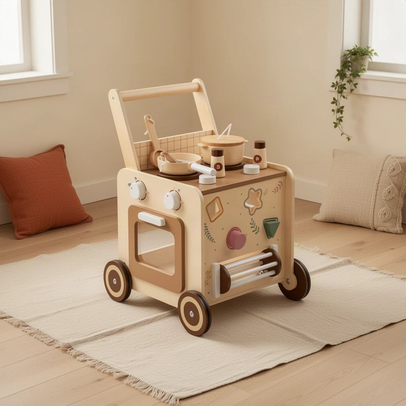 Chariot de Cuisine Montessori dans une chambre d’enfant Montessori