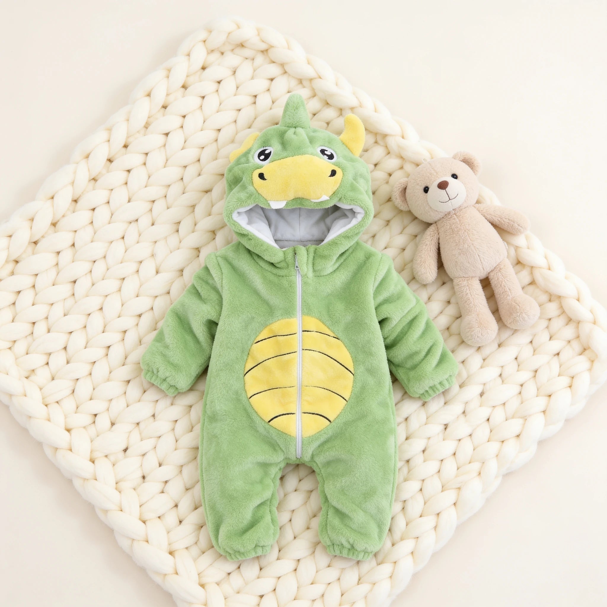 Combinaison Deguisement Bebe Dinosaure - Dinosaure à Cornes - Cocon