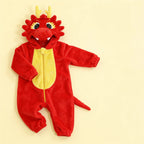 Combinaison Deguisement Bebe Dragon - Dragon Rouge - Flat
