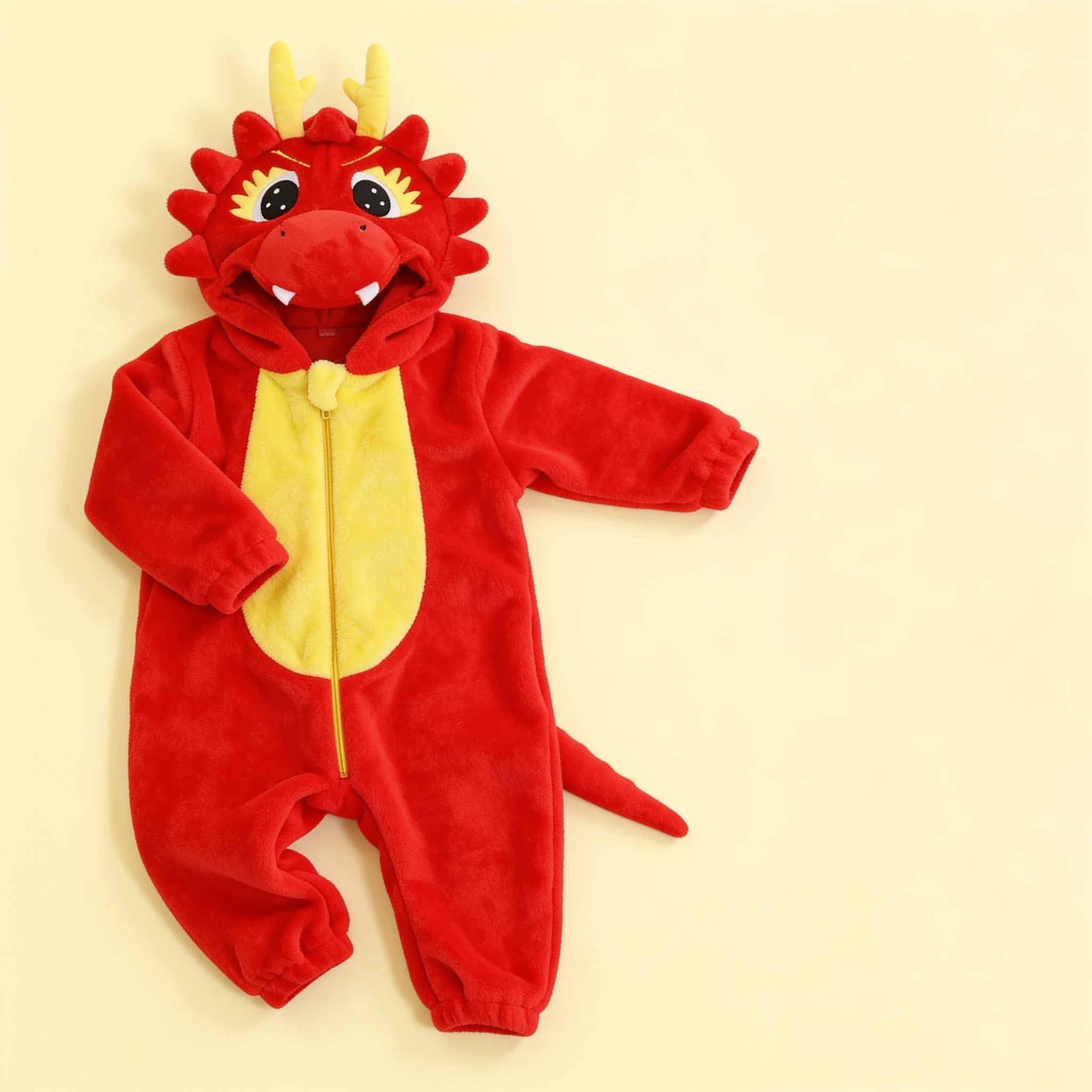 Combinaison Deguisement Bebe Dragon - Dragon Rouge - Flat