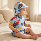 Combinaison Bebe Nageur Requin - Requin Bleu - Porté