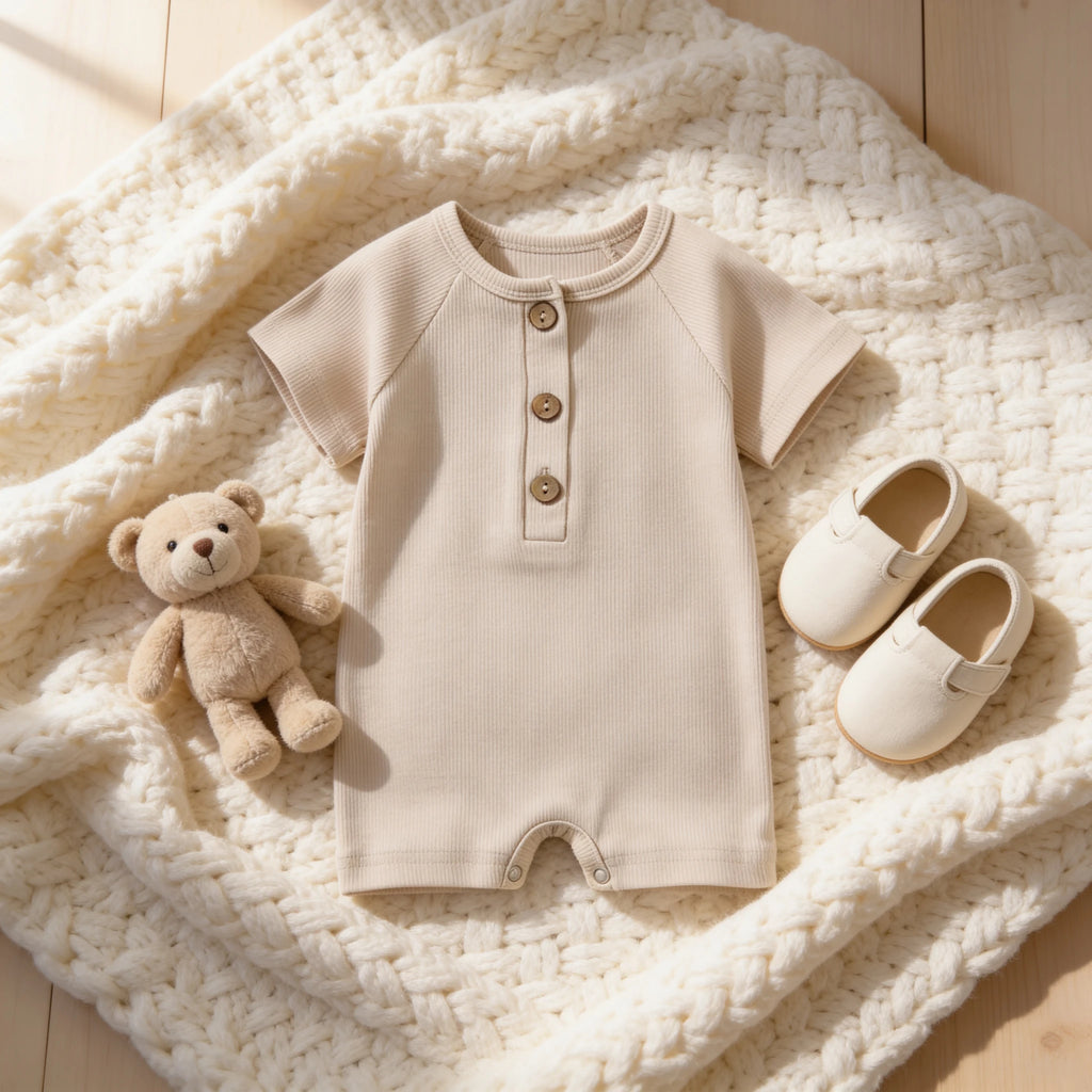 Combinaison Courte Bebe - Beige - Cocon
