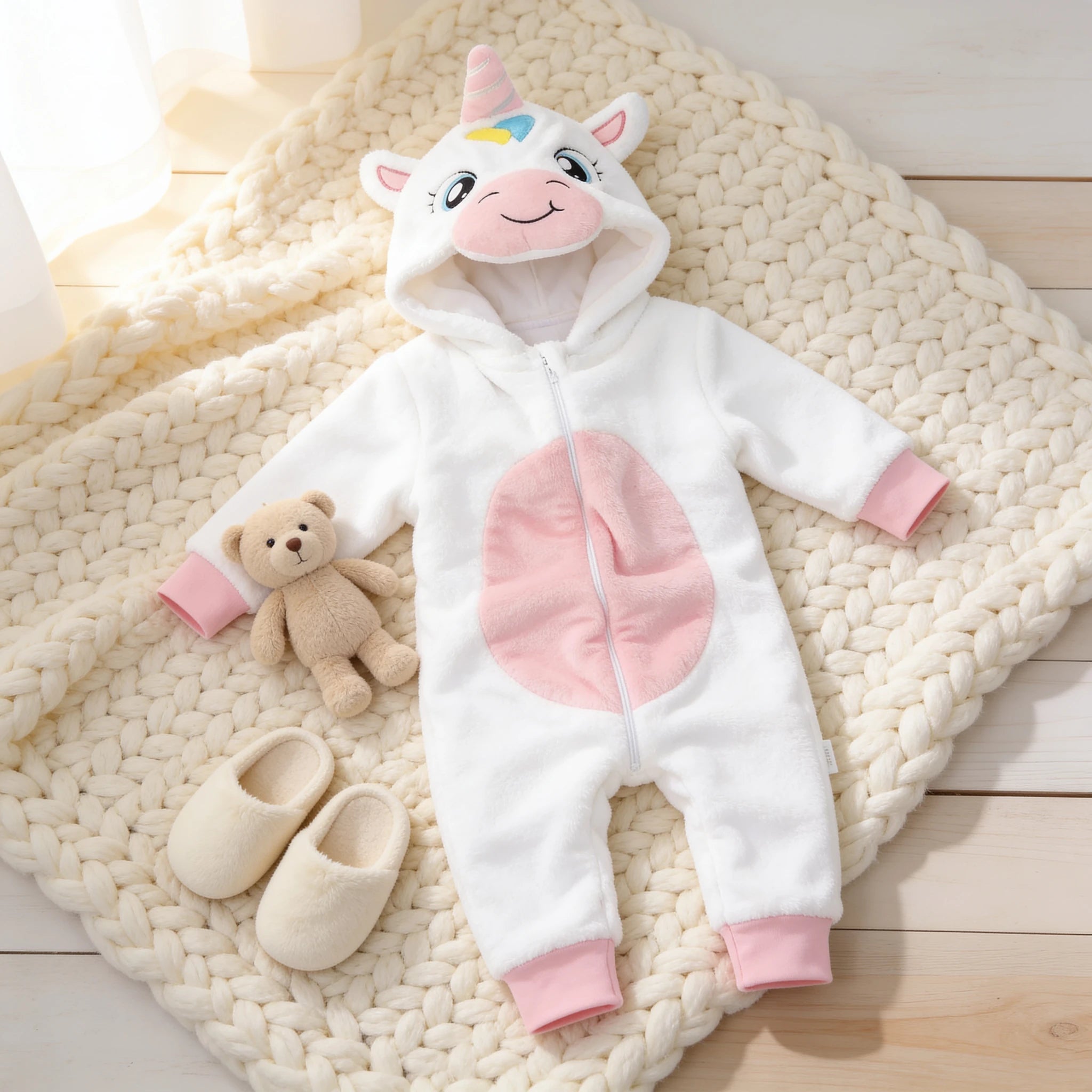 Combinaison Deguisement Bebe Licorne - Licorne Blanche - Cocon