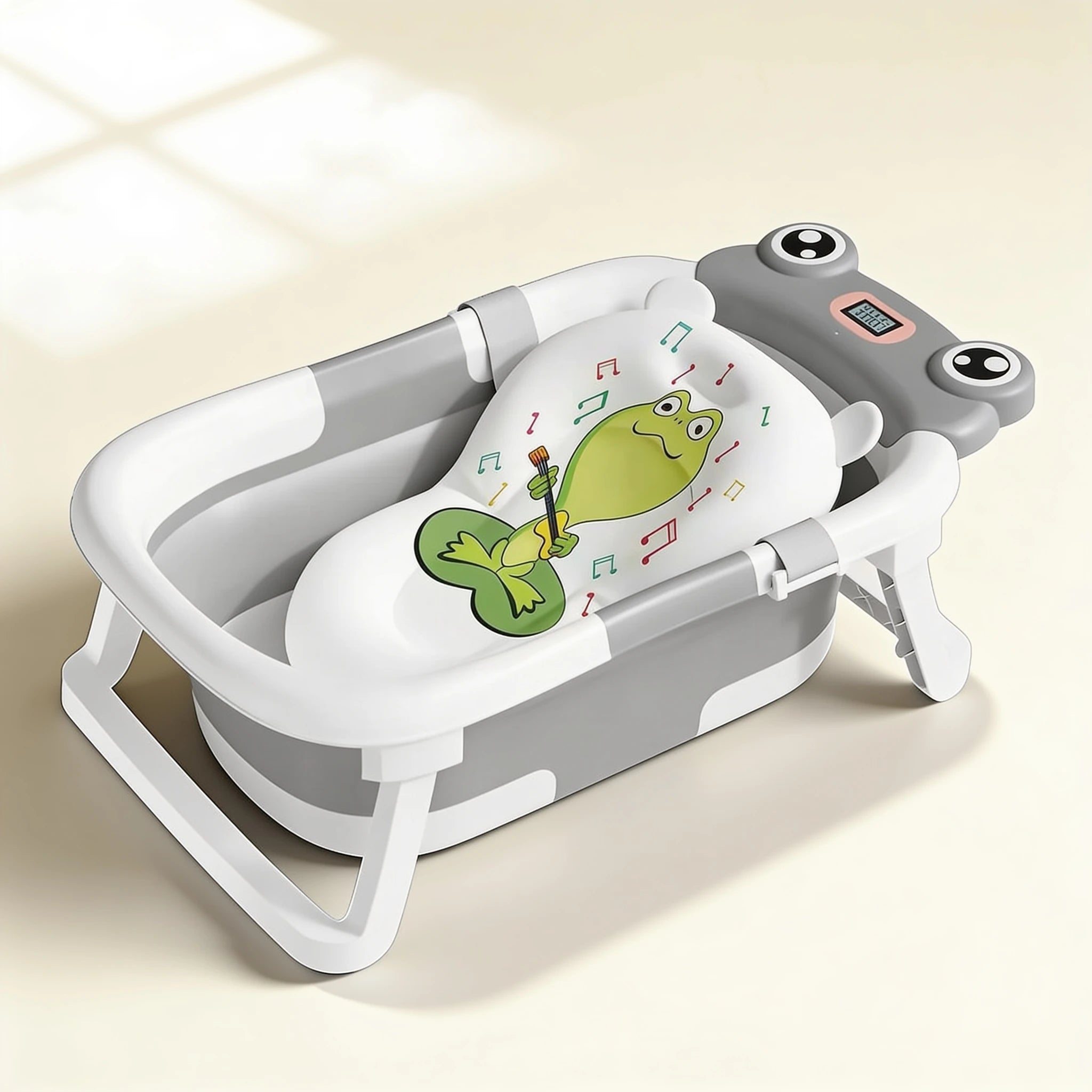 Baignoire bébé pliable avec siège intégré Nuage – coloris Gris Grenouille
